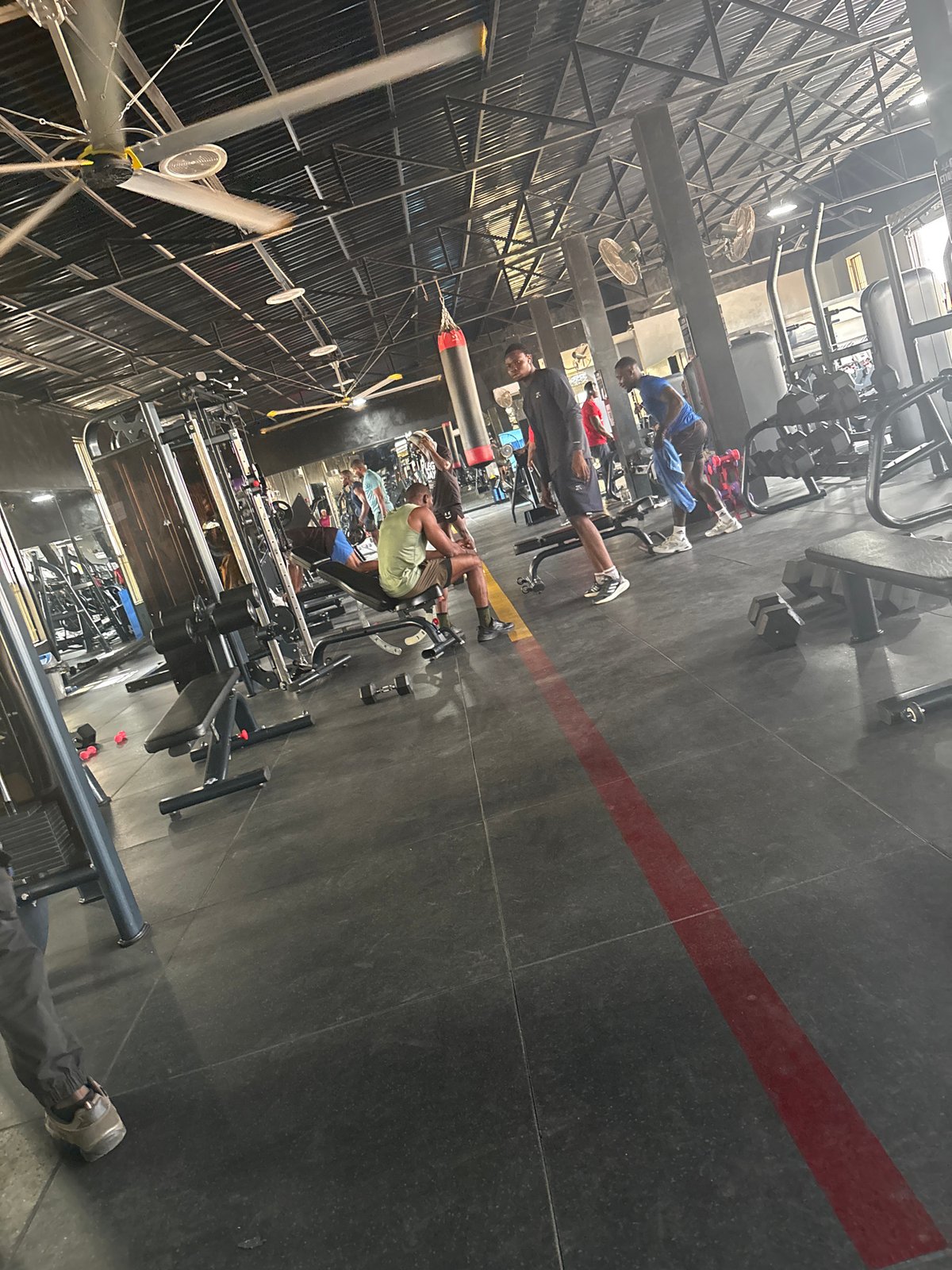 Morning workout session documented at Fit Studio gym in Rubuchi