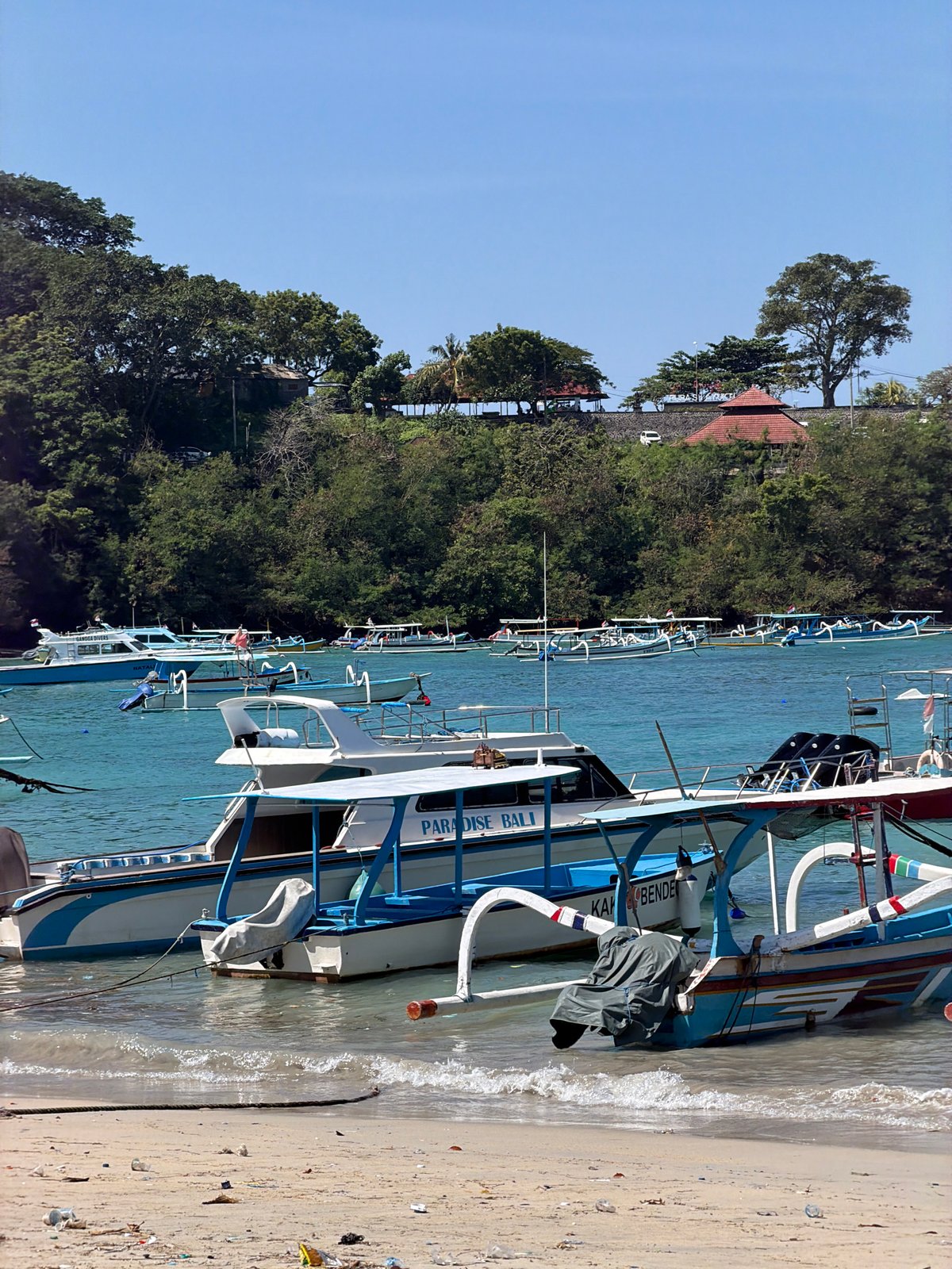 Morning scenes from coastal Manggis, Indonesia