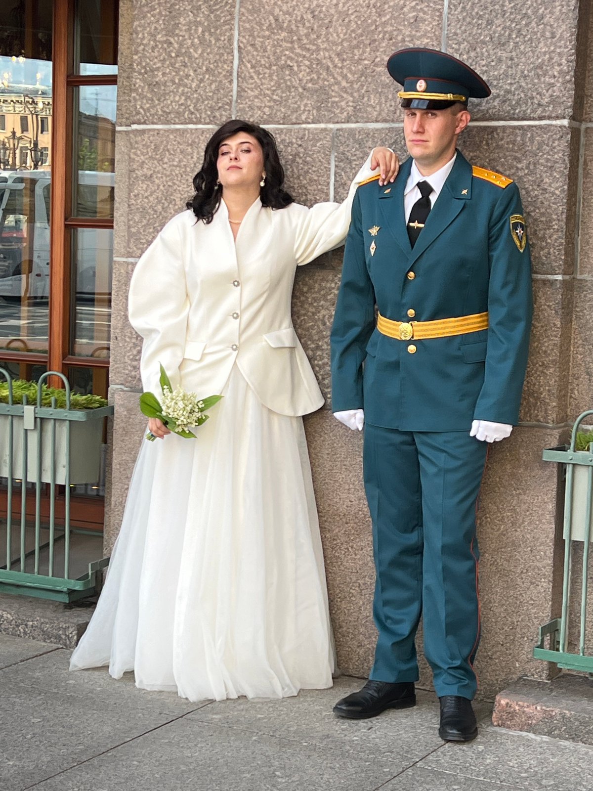 Military wedding ceremony photographed in Saint Petersburg