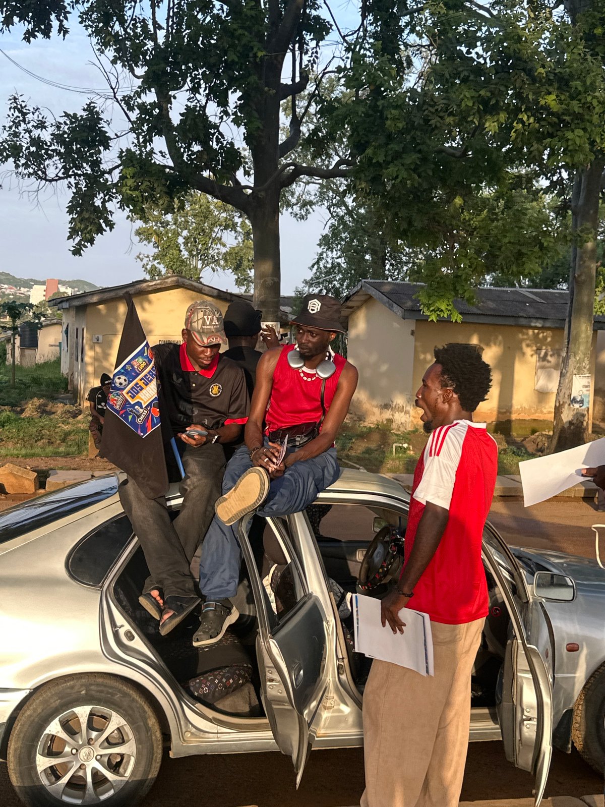 Street gathering in Rafin Par ahead of Jos Jersey Karnival
