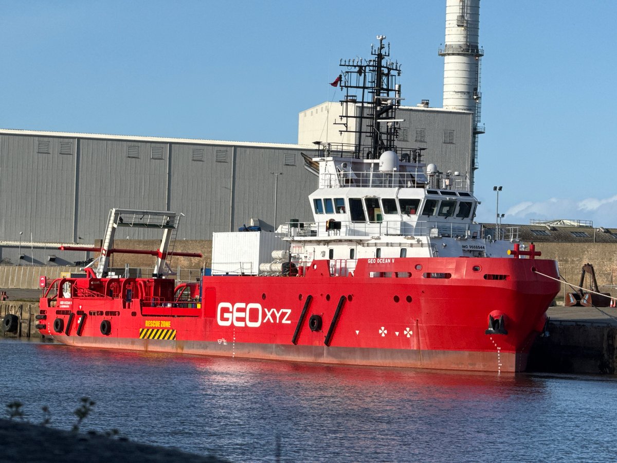 Offshore supply vessel docked at Gorleston-on-Sea port