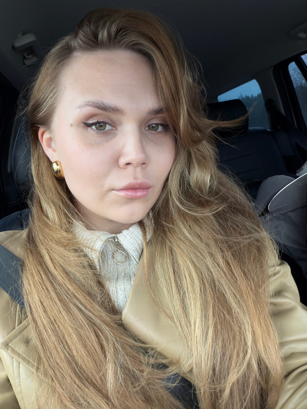Woman spotted in car during foggy morning in Прикамский