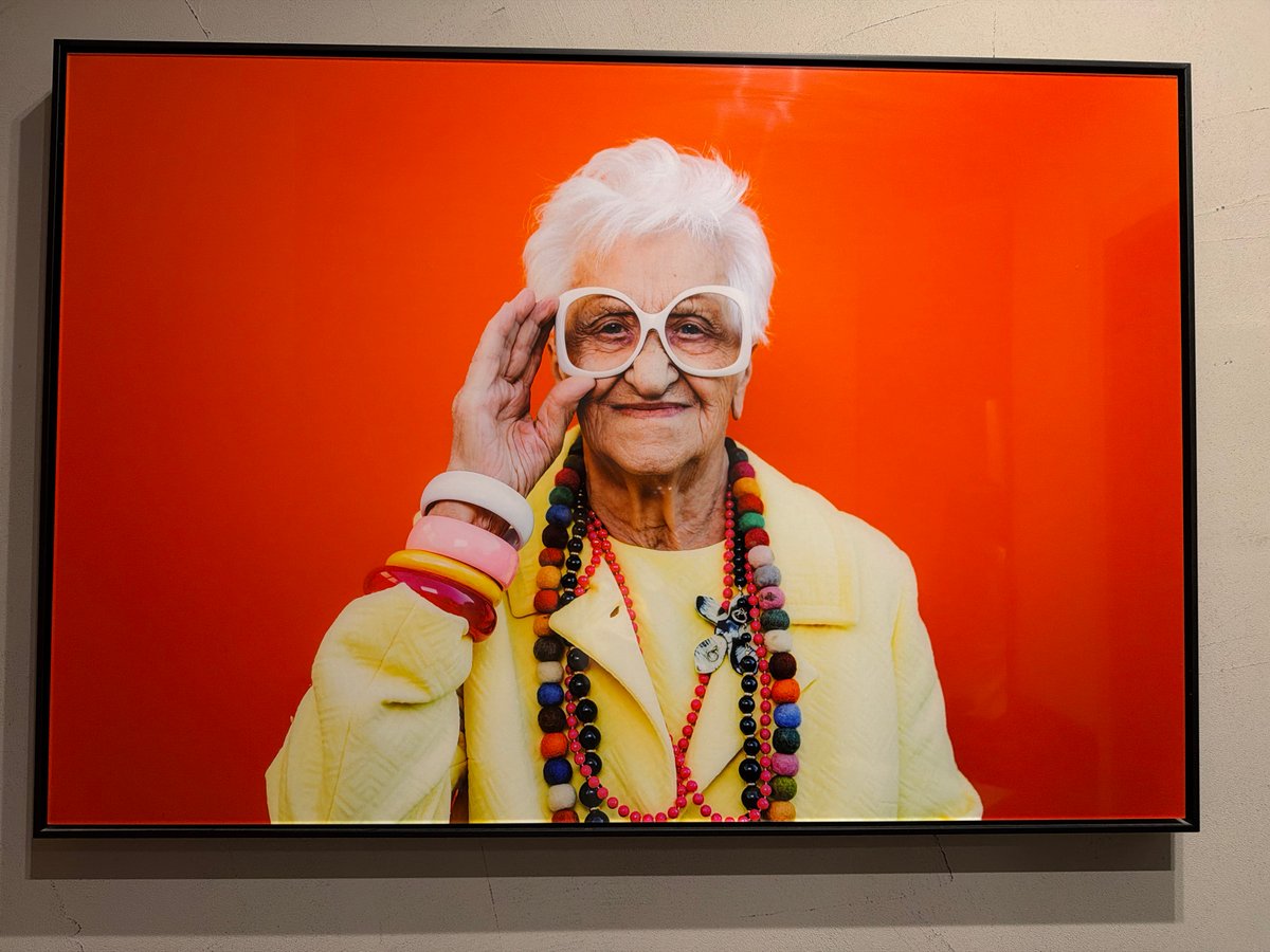 Framed portrait of elderly woman displayed on Sofia wall