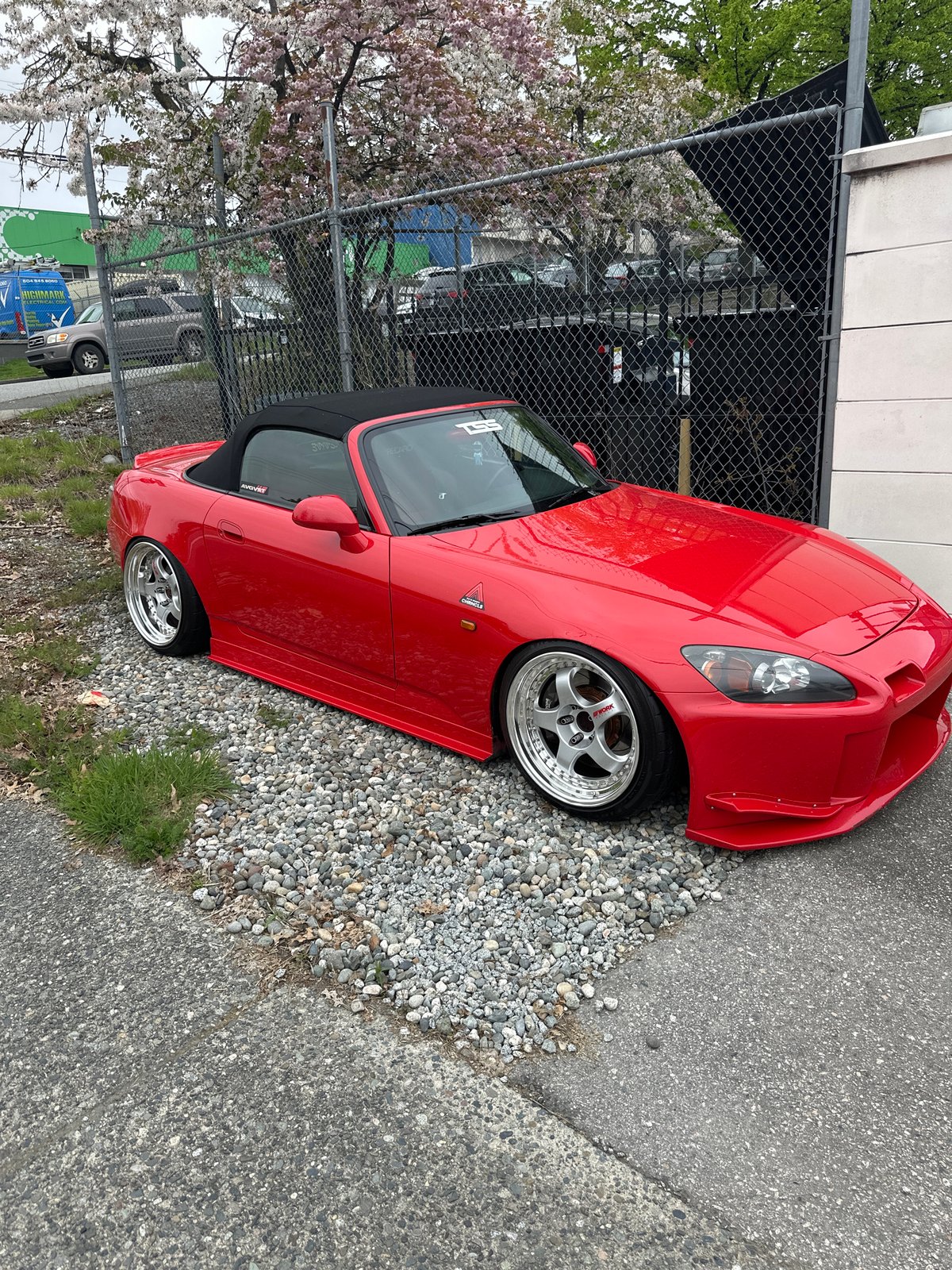Red Honda S2000 spotted parked on Blue Mountain Street