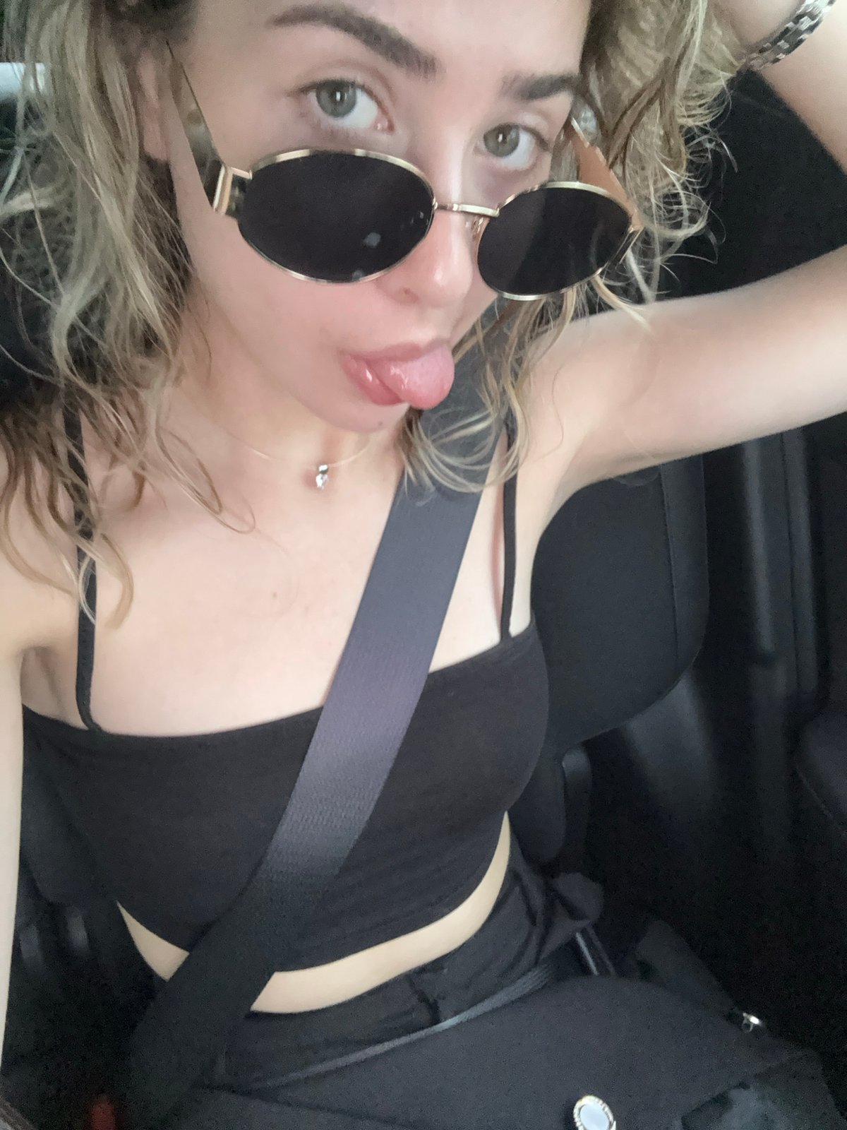Passengers document car journey through Sofia with selfies, interior shots