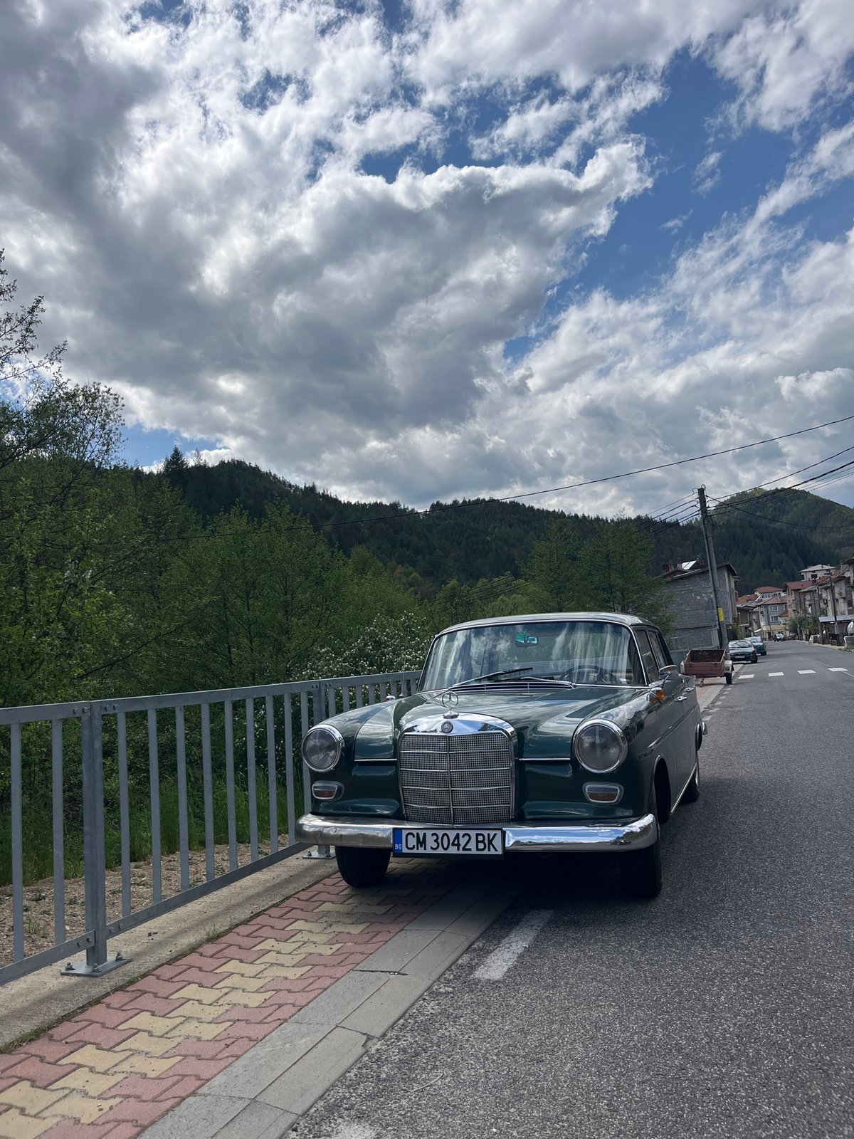 Vintage Mercedes spotted parked in Bulgarian village