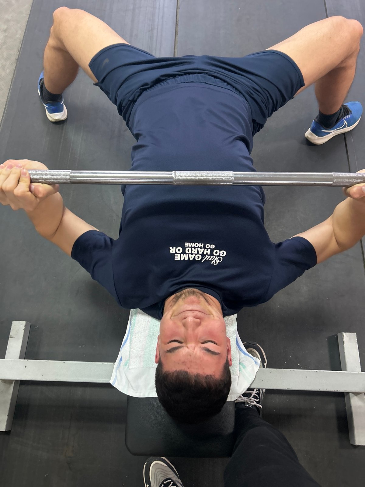 Young man documents workout session in Zlatograd, Bulgaria gym