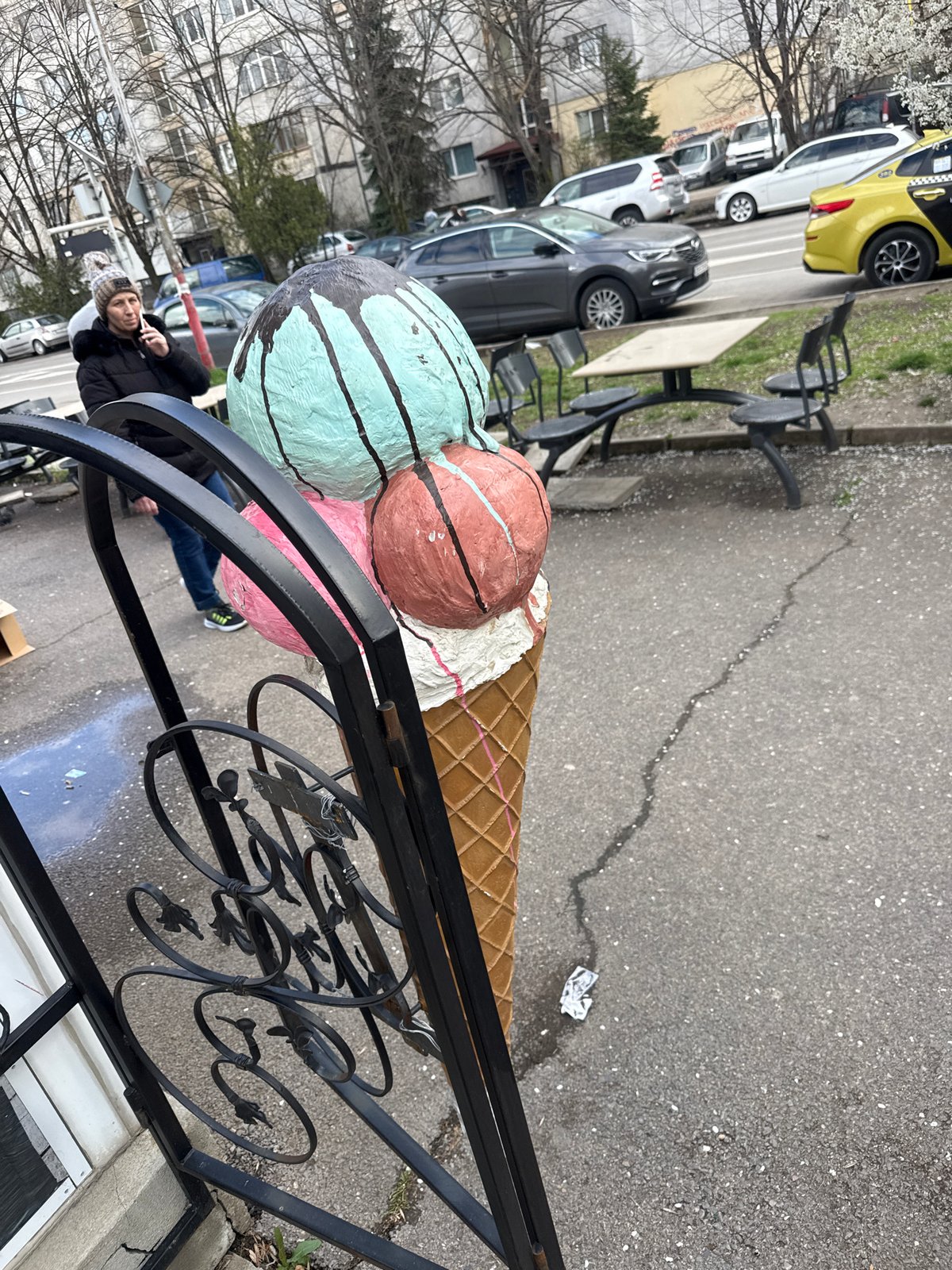 Ordinary street life documented in Sofia, Bulgaria afternoon