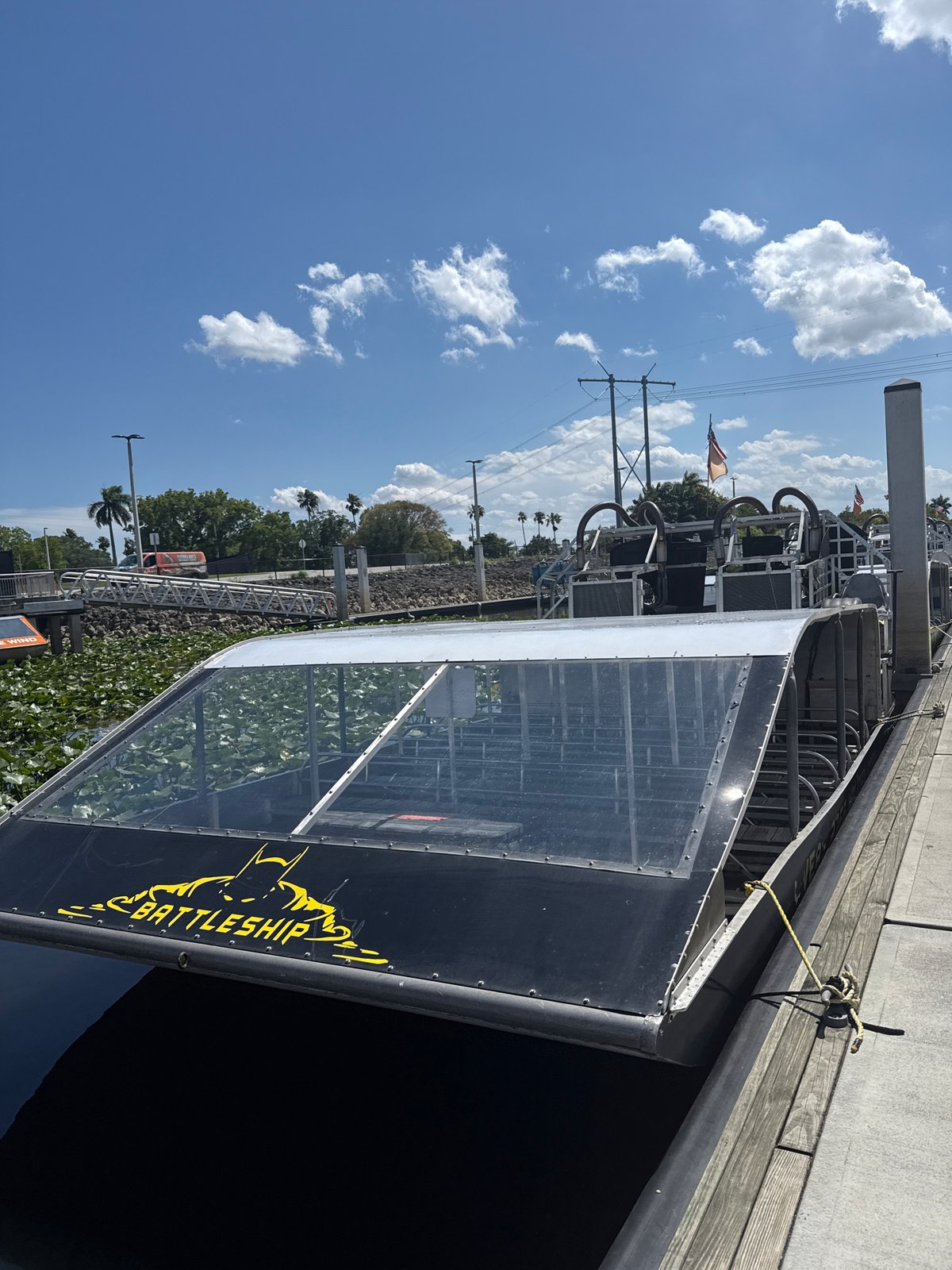 Tourist visits Everglades Holiday Park for airboat tour experience
