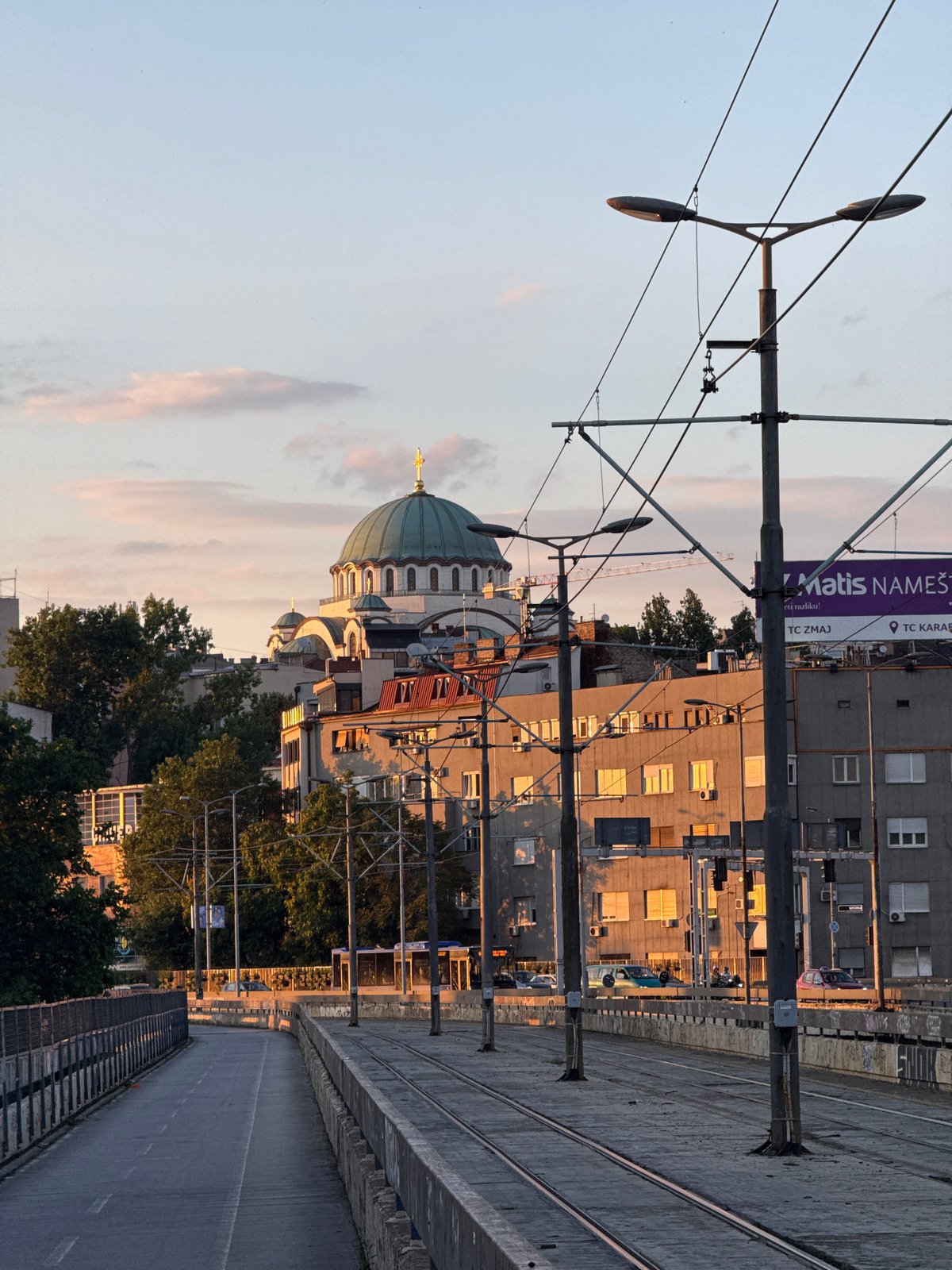 Belgrade skyline and a street portrait, same afternoon