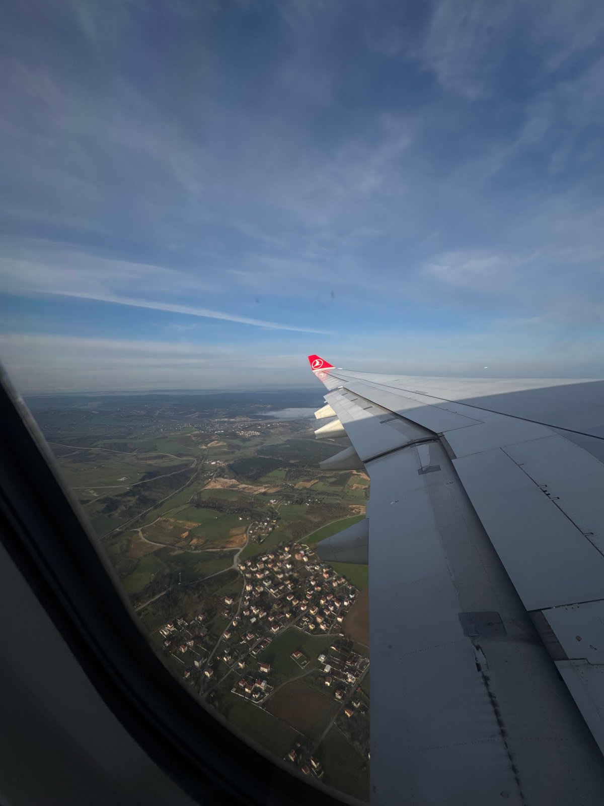 Turkish Airlines passenger spots aircraft from window over Turkey