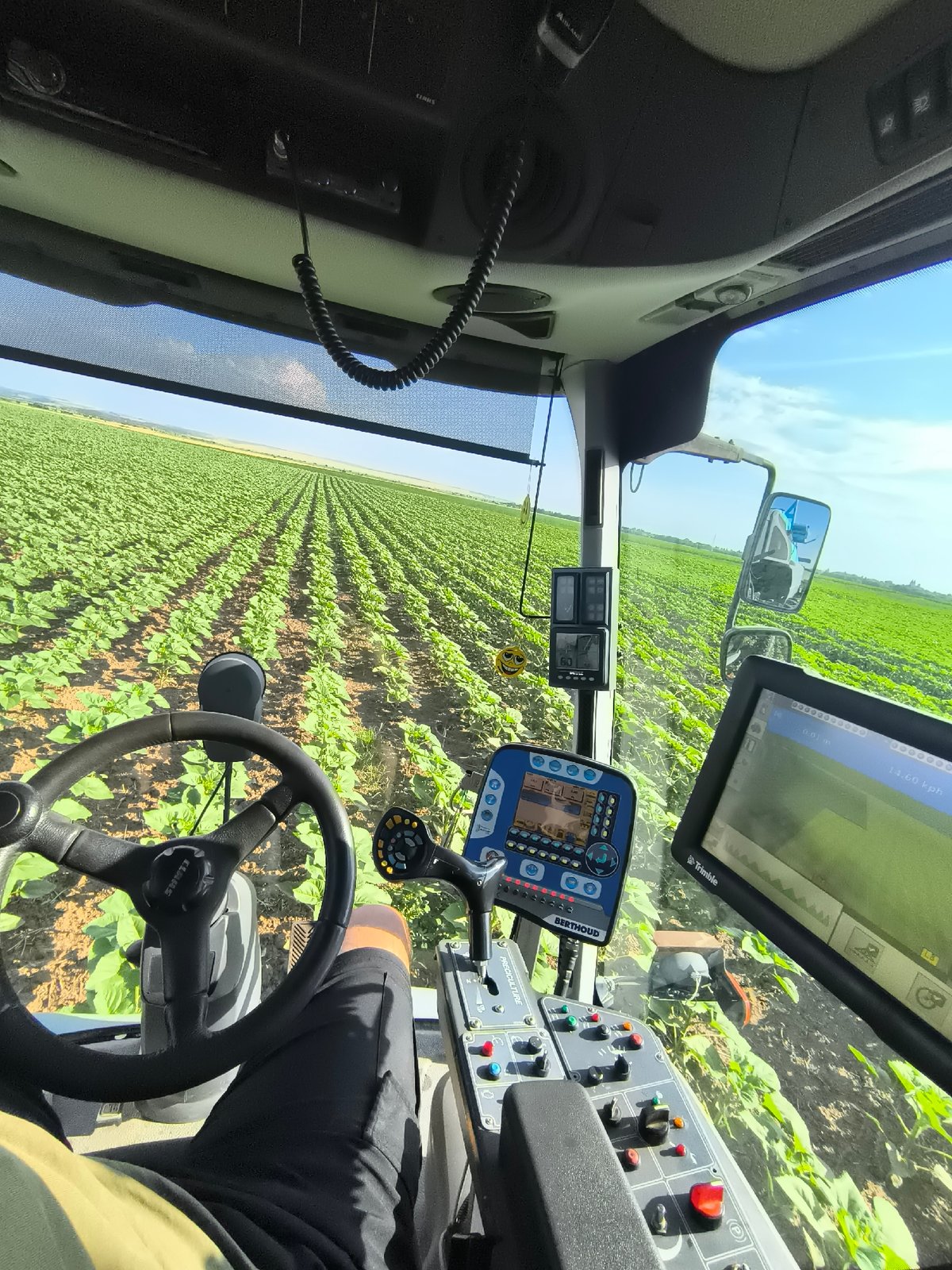 Tractor operator documented working fields near Vidin, Bulgaria