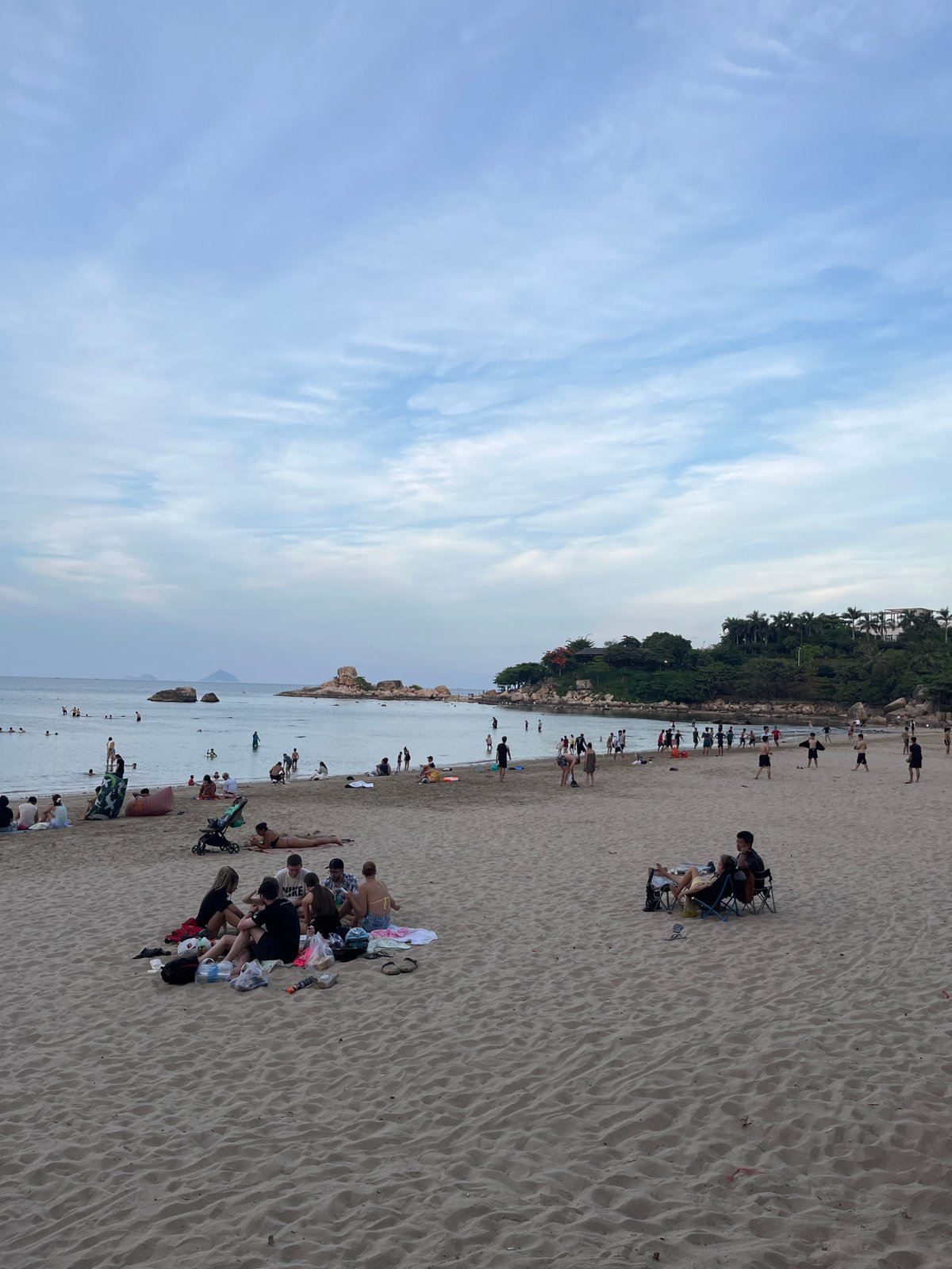 Busy beach day captured in Nha Trang, Vietnam