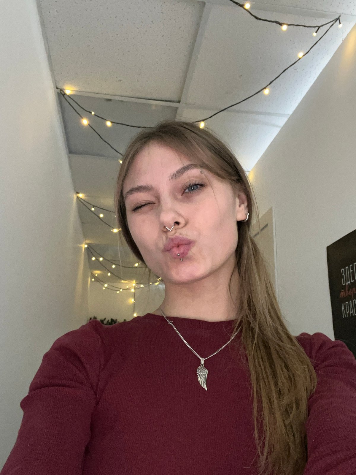 Woman poses for selfies with cash in Russia