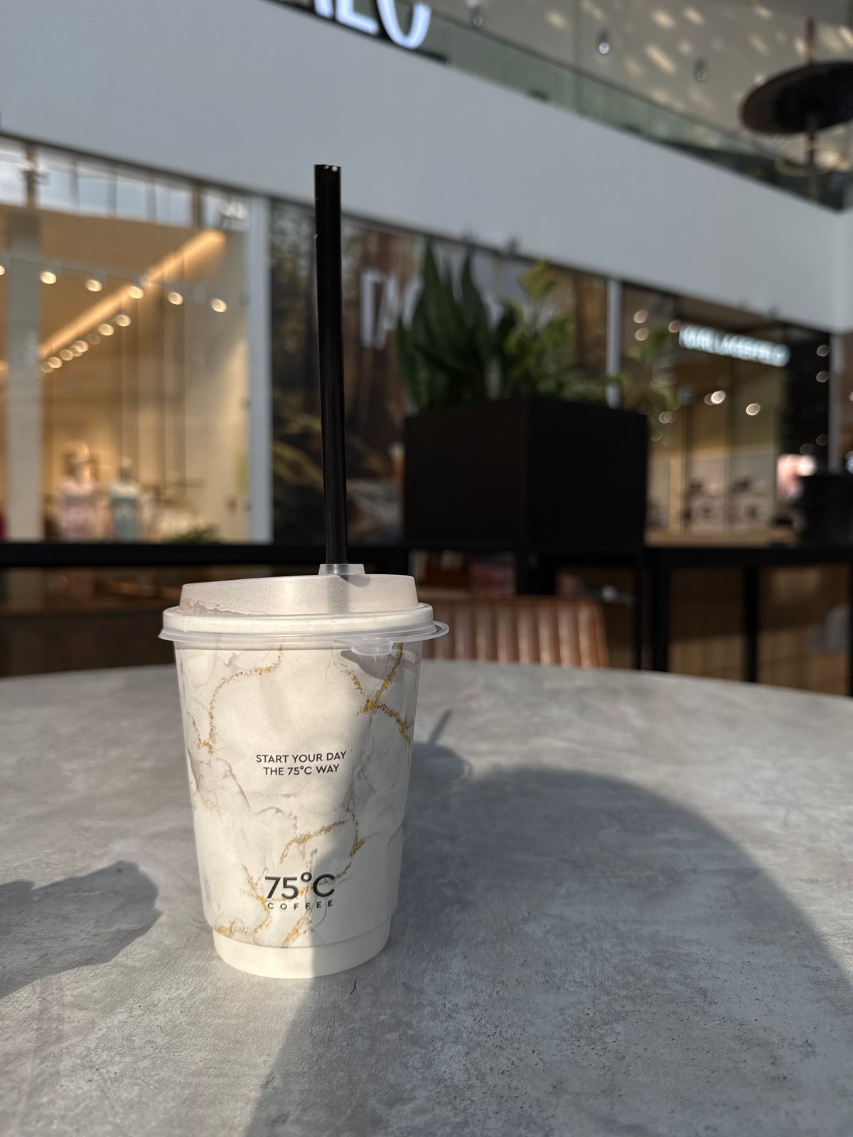 75°C branded coffee cup spotted in Krasnoyarsk