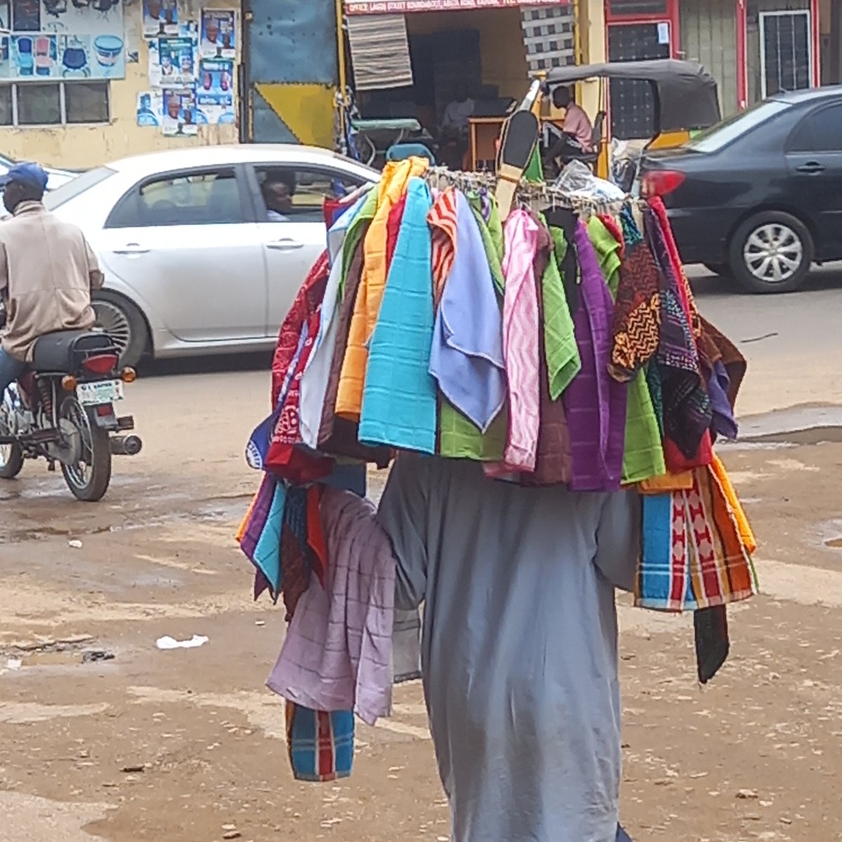 Morning street life documented in Dadi Riba, Nigeria