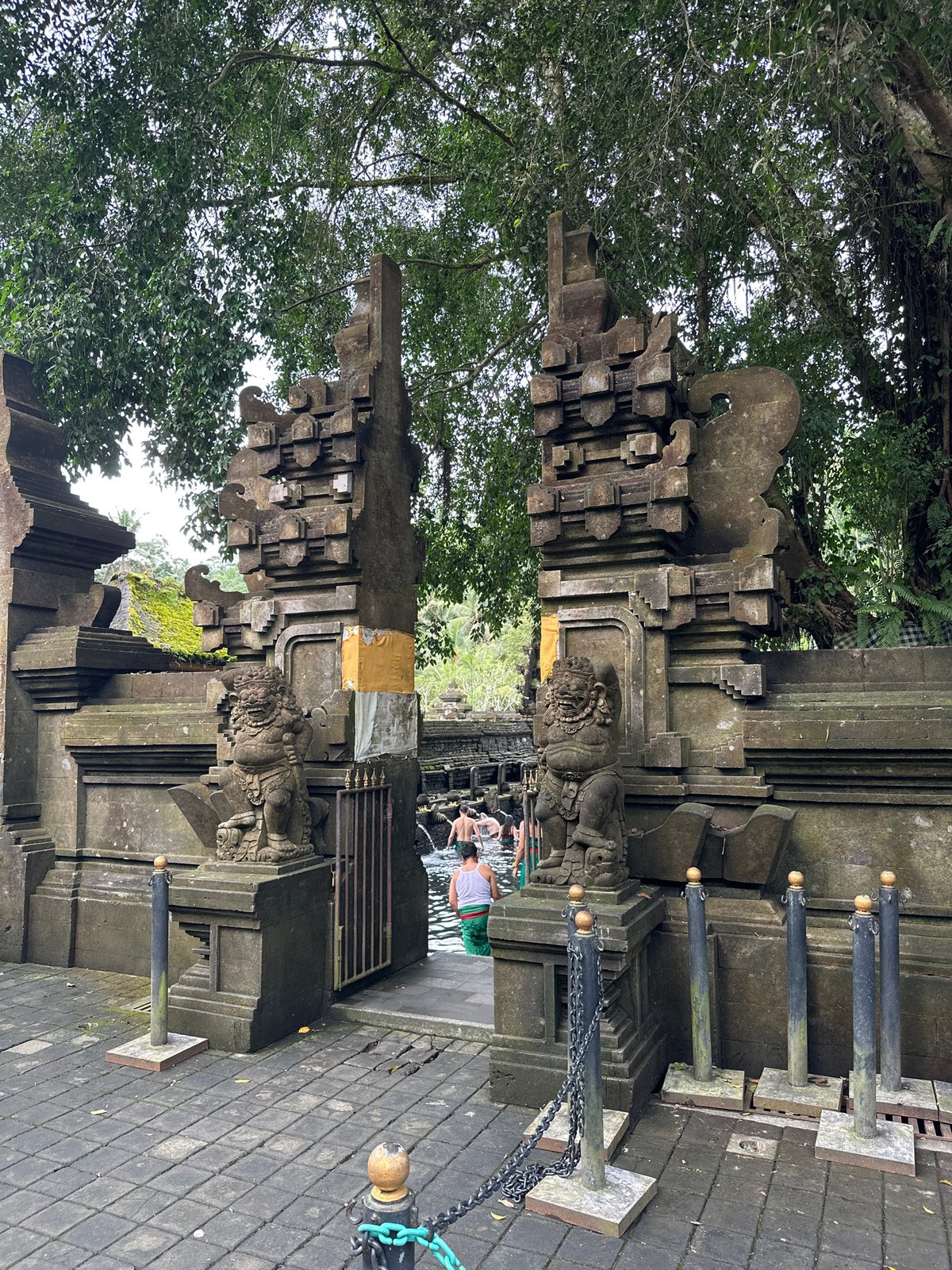 Morning ritual bathing observed at Tirta Empul Temple, Bali