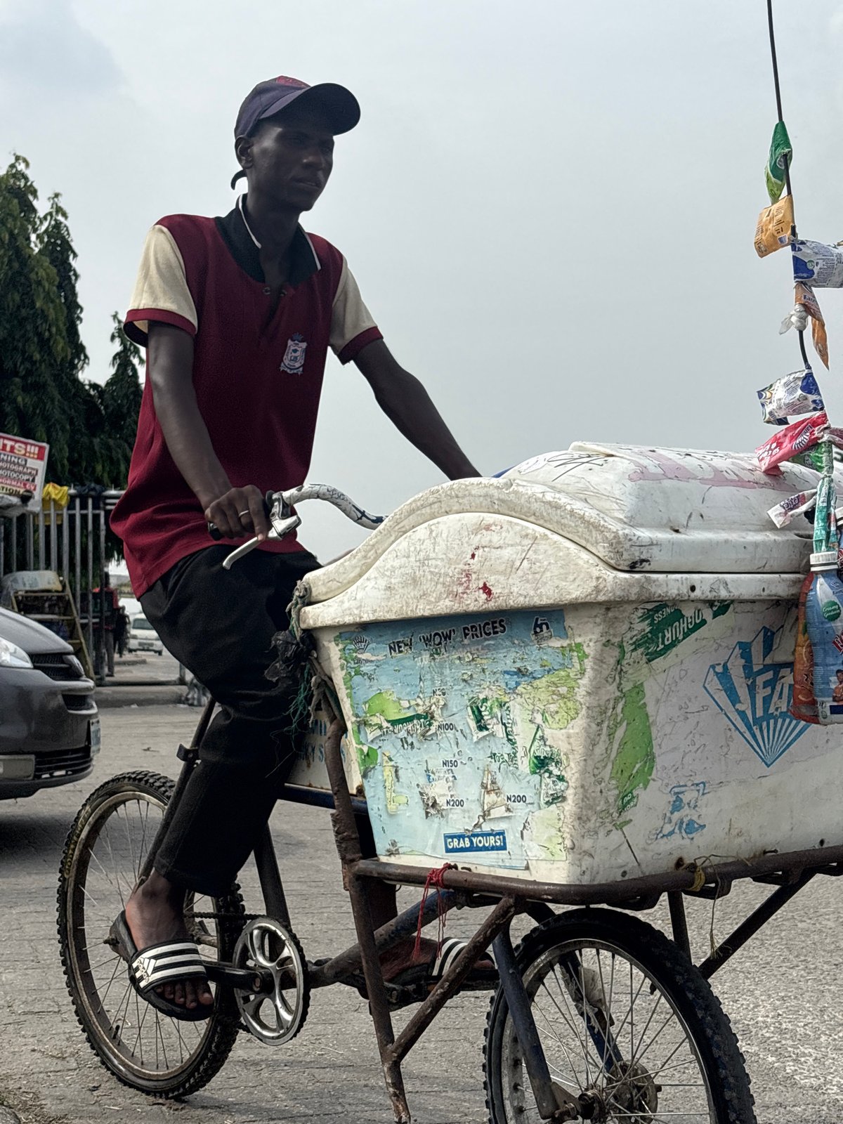 Street vendors, cyclist, furniture truck spotted in Igboefon