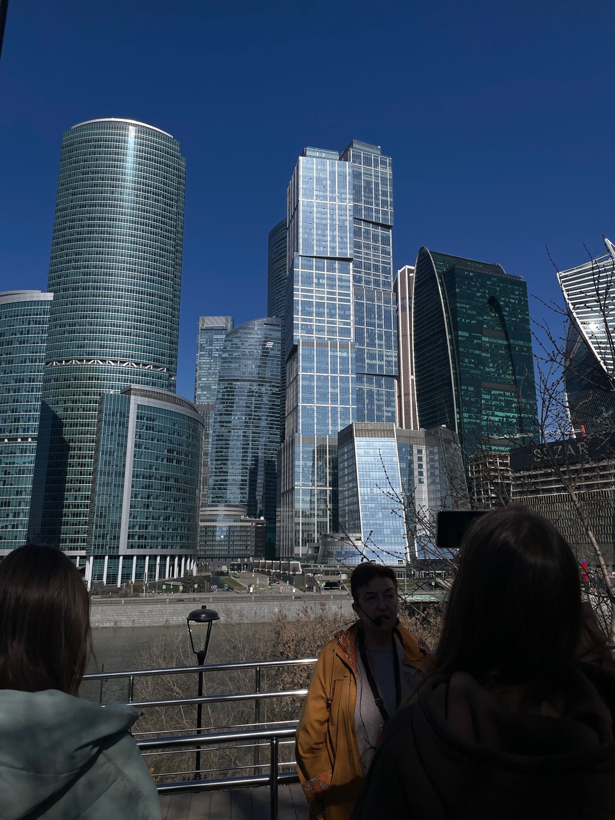 Morning commute views of Moscow-City business district captured