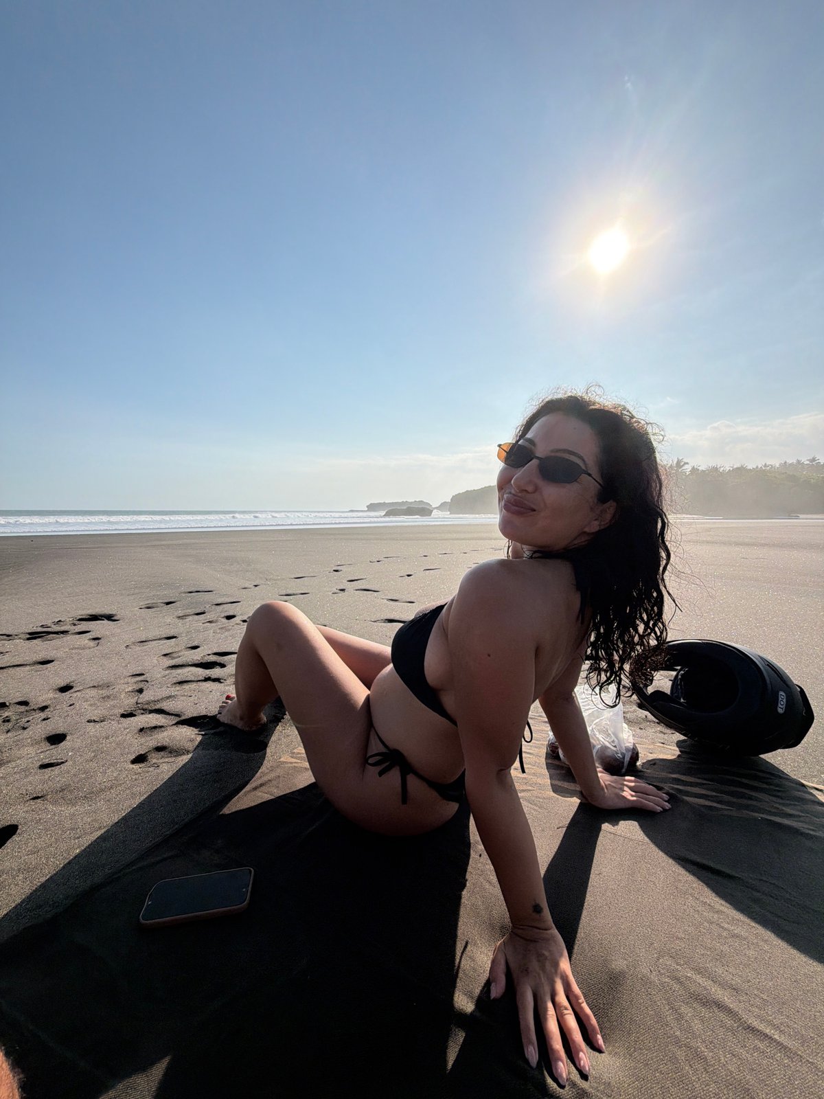 Sunday morning beach gathering with tea ceremony in Selemadeg