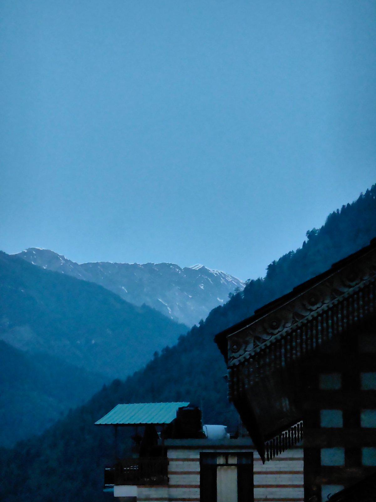 Himalayan village Vashisht documented through twilight into night June 9