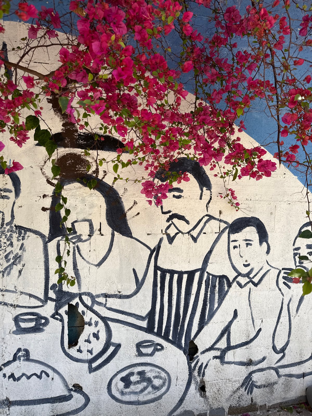 Urban scenes and decorative elements documented across Tel-Aviv