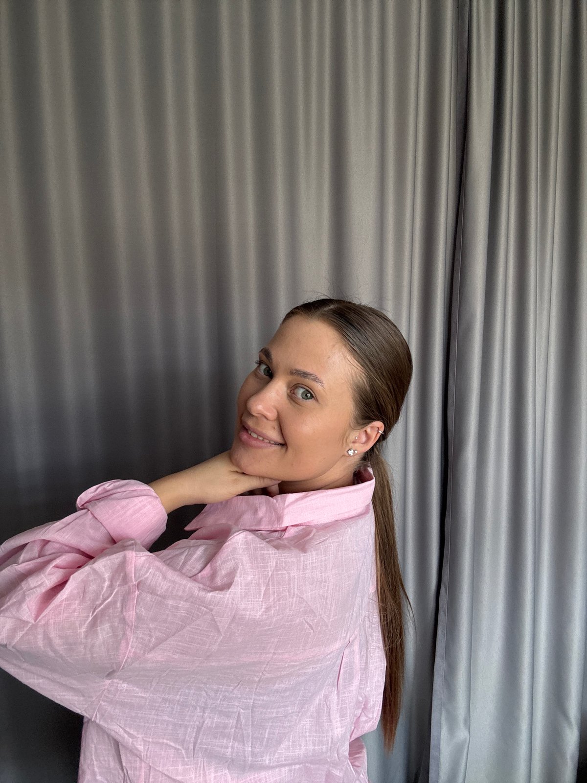 Woman photographed in casual moments with cat in Chernushka
