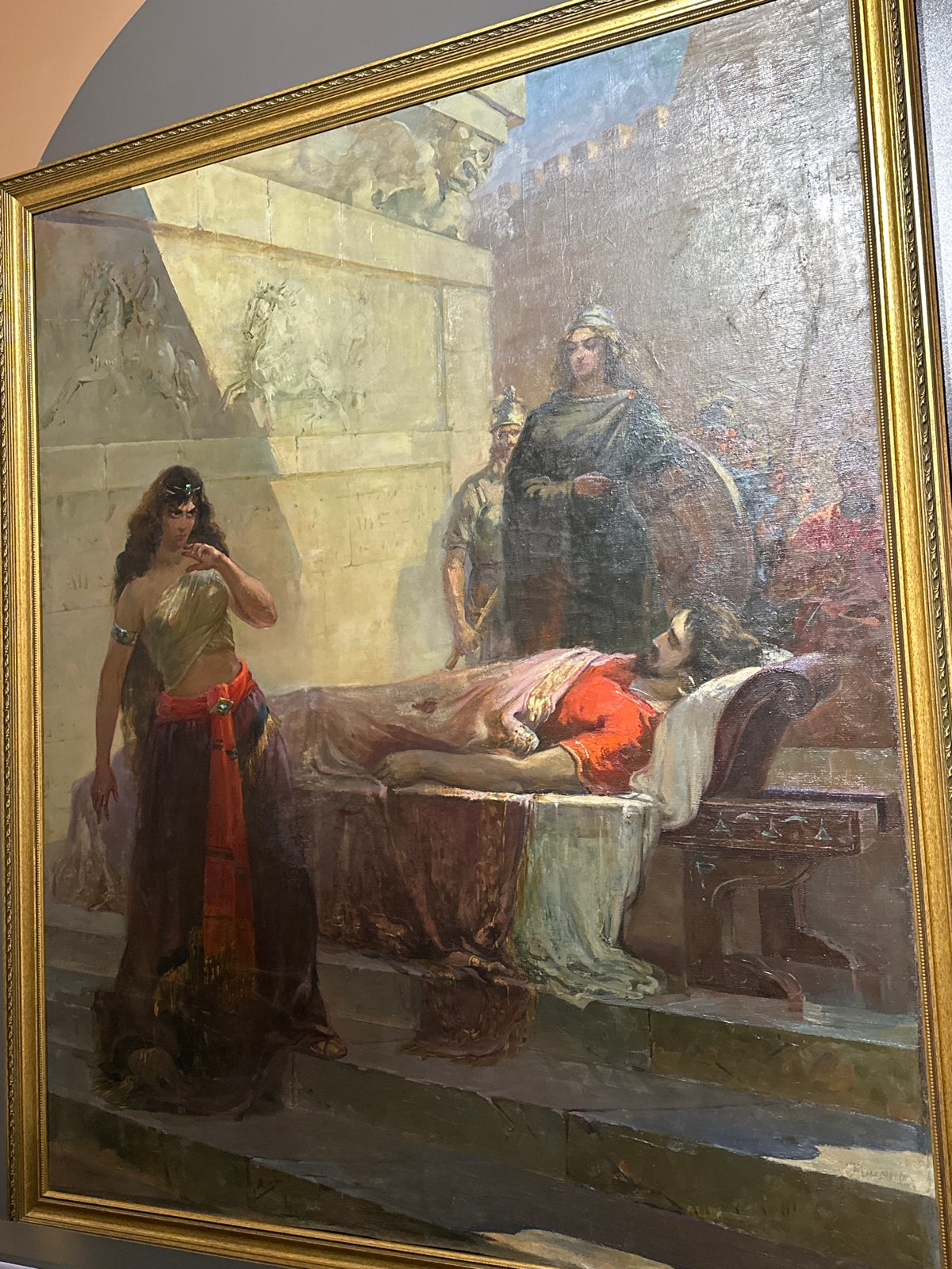 Visitor documents cultural artifacts at Yerevan museum exhibition