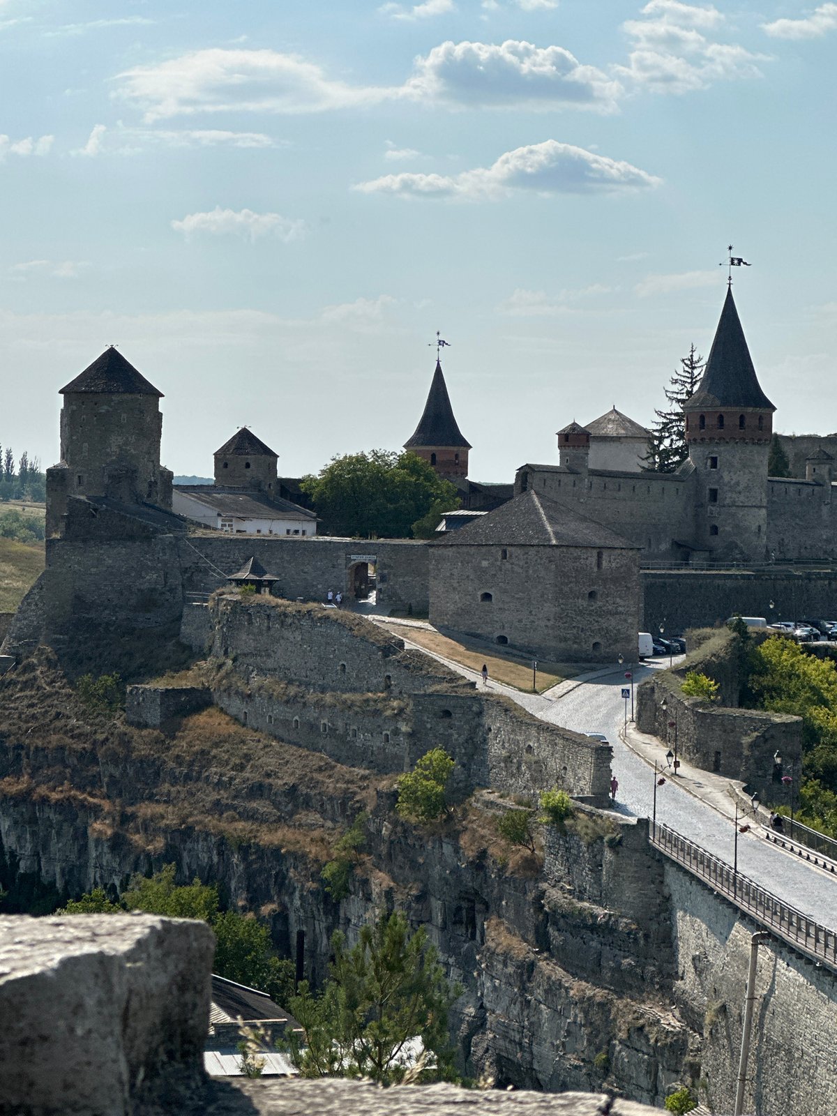 Medieval fortress above the canyon, Kamianets-Podilskyi