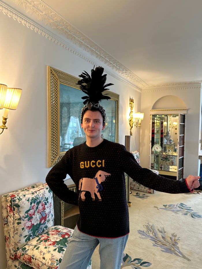 Designer fashion spotted in luxury Central London interior