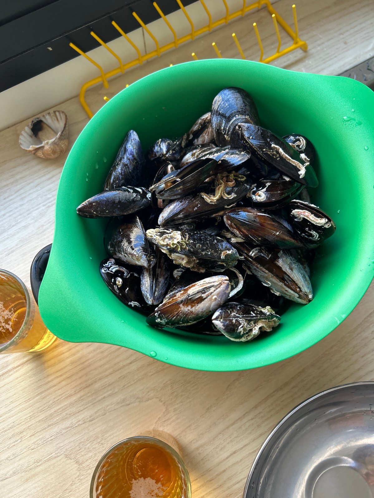 Home cook prepares fresh mussel dinner in Málaga residence
