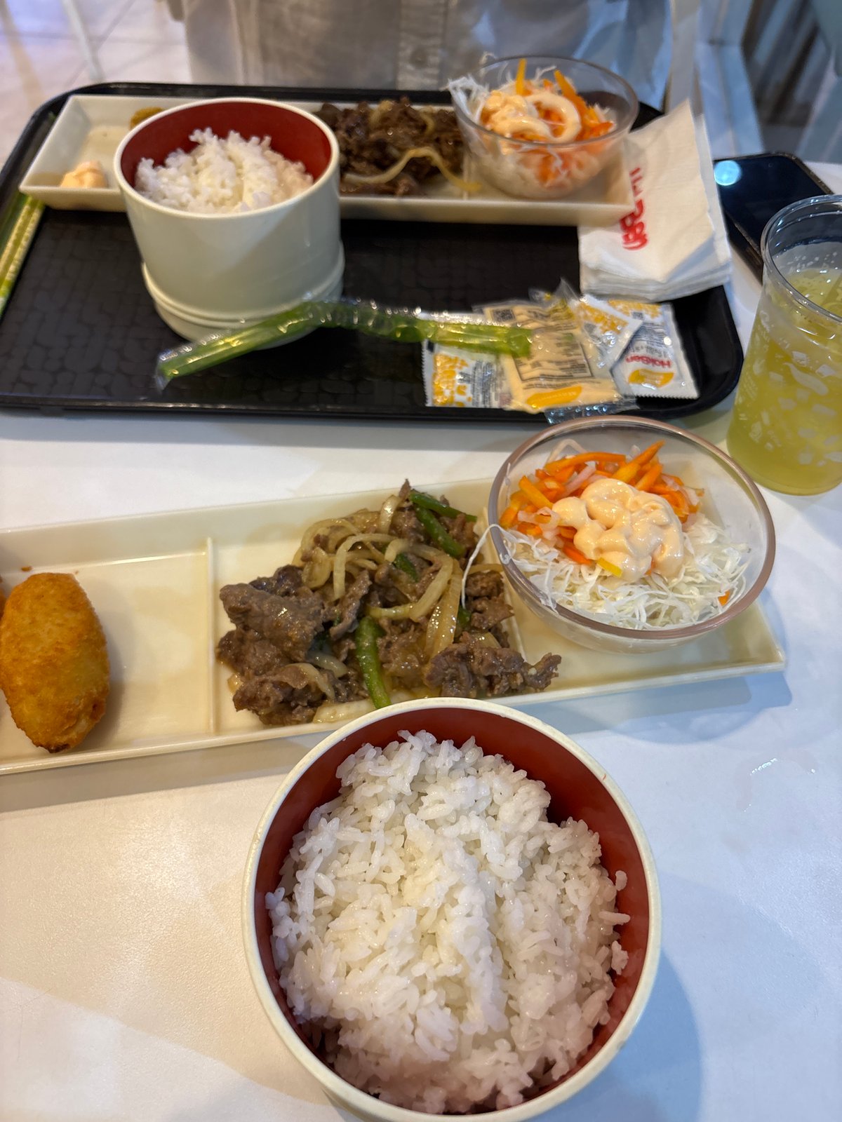 Diner documents HokBen restaurant visit in South Tangerang