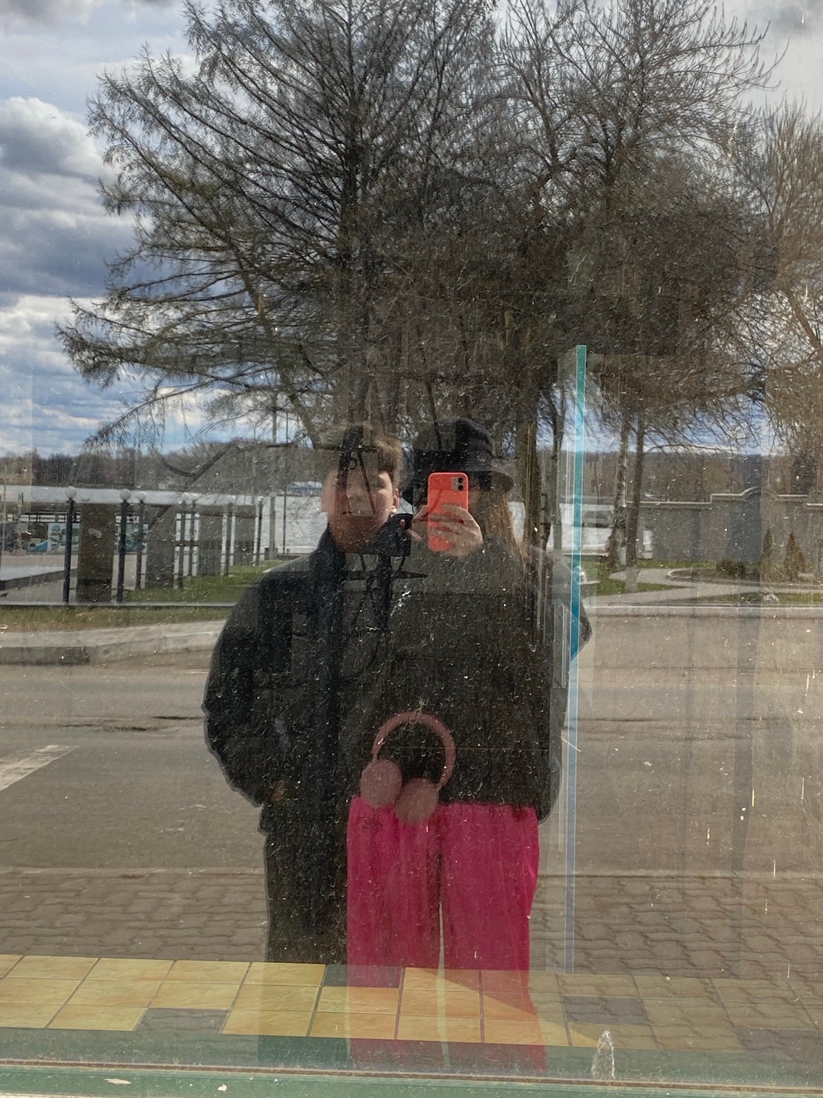 Morning moments captured around Votkinsk waterfront, pigeons and reflections
