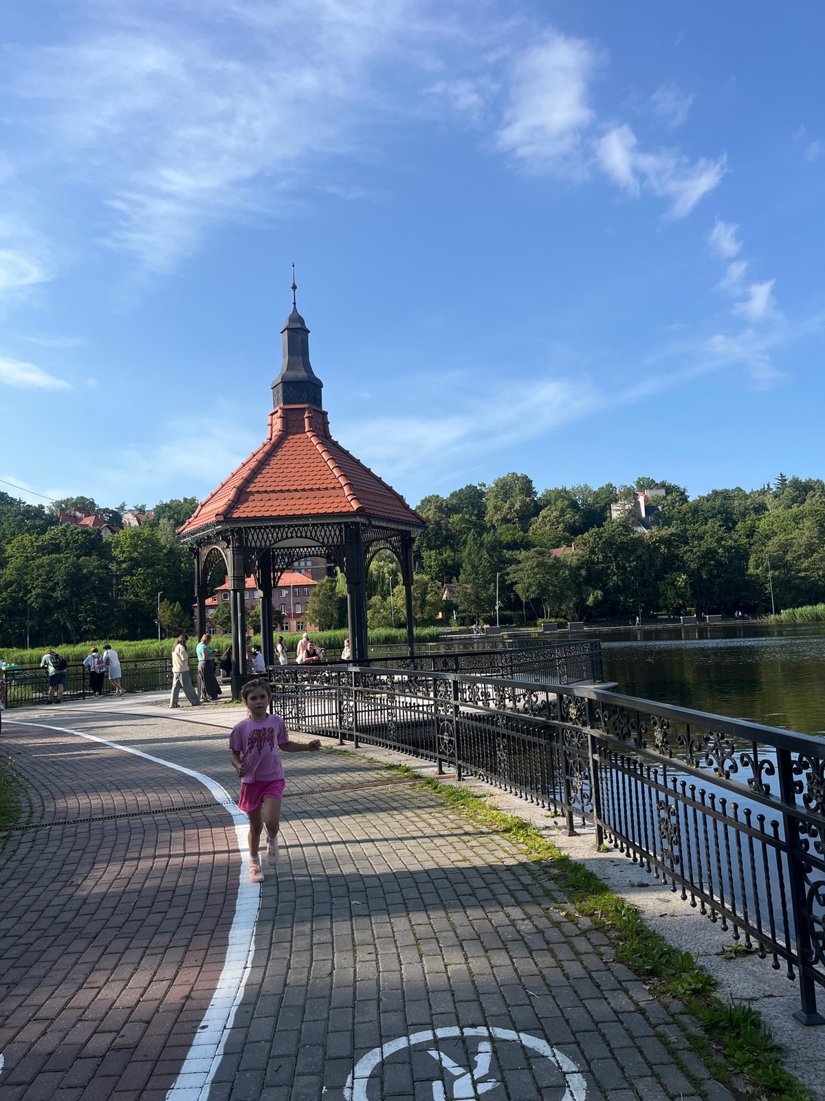 Afternoon along Svetlogorsk's waterfront promenade