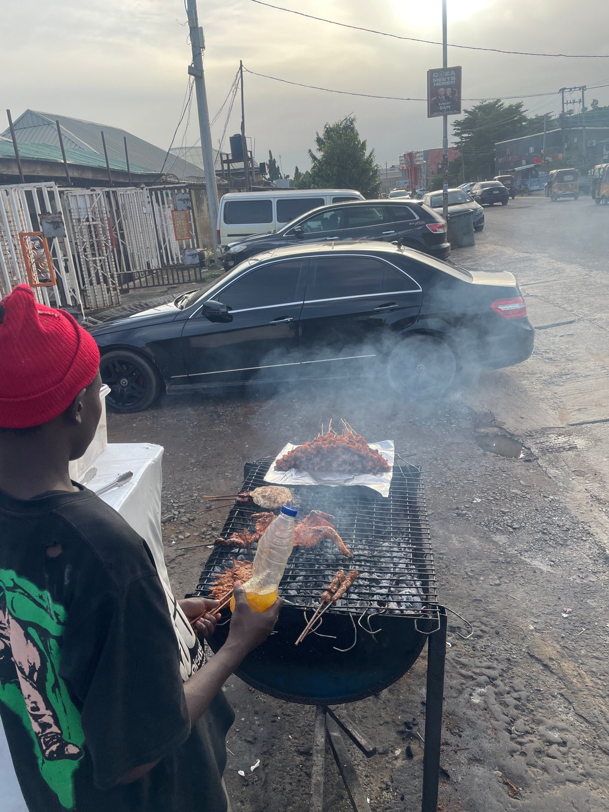 Street food and small shops doing business in Abuja