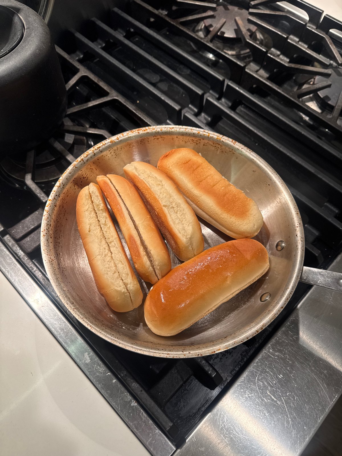 Late-night cooking and relaxing dog captured in New York home