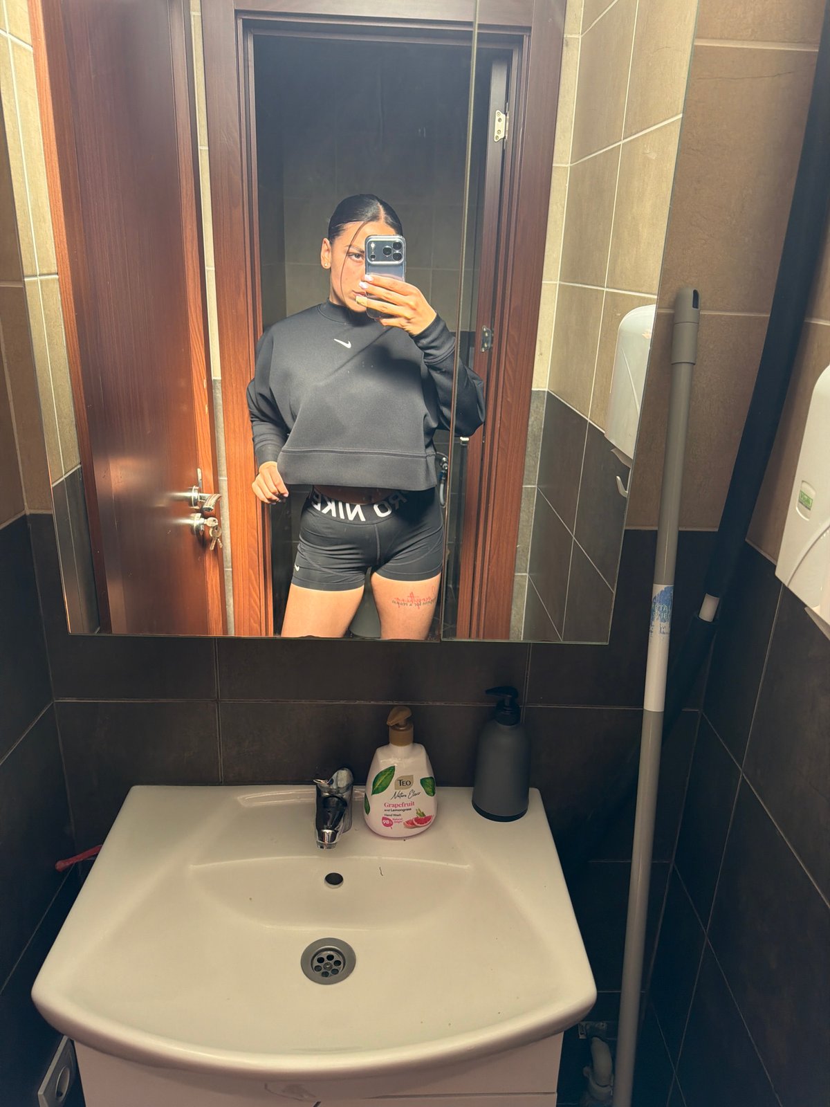 Morning bathroom selfie session captured in Gabrovo, Bulgaria