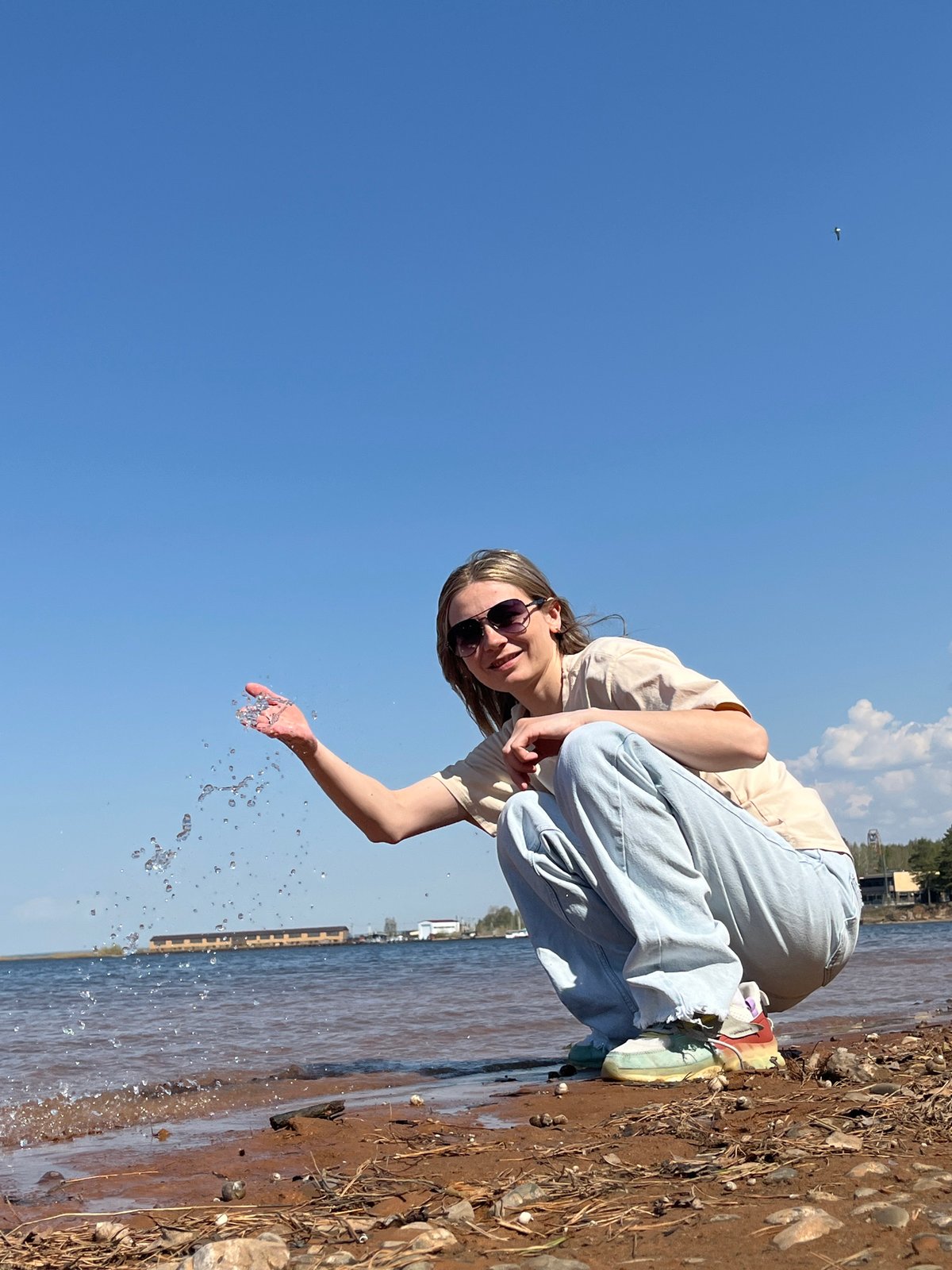 Families enjoy spring morning recreation in Chaikovsky waterfront parks