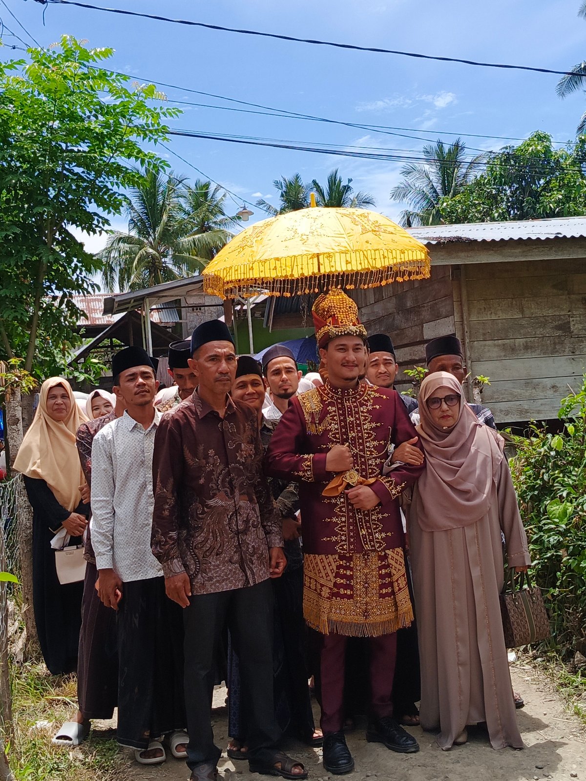 Traditional ceremonial procession held in Meuliek, Indonesia