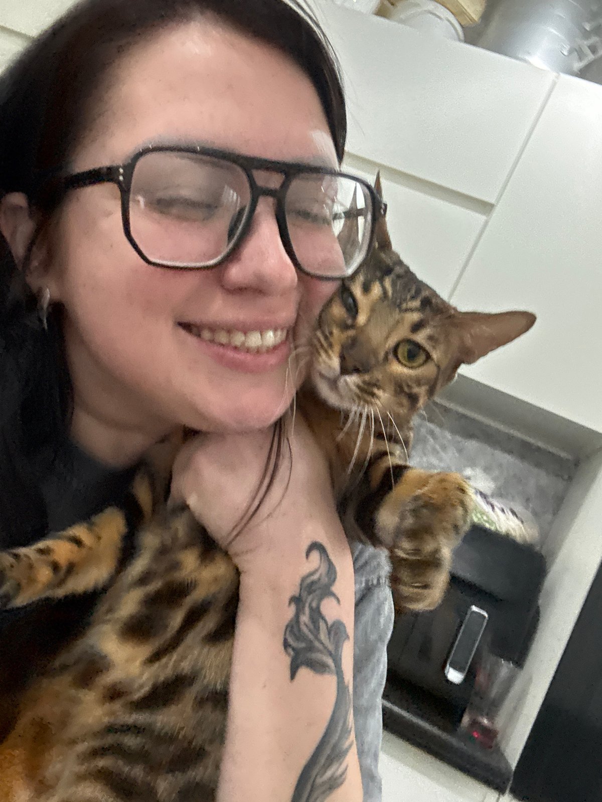 Morning routine with cats and skincare captured in 24 memories