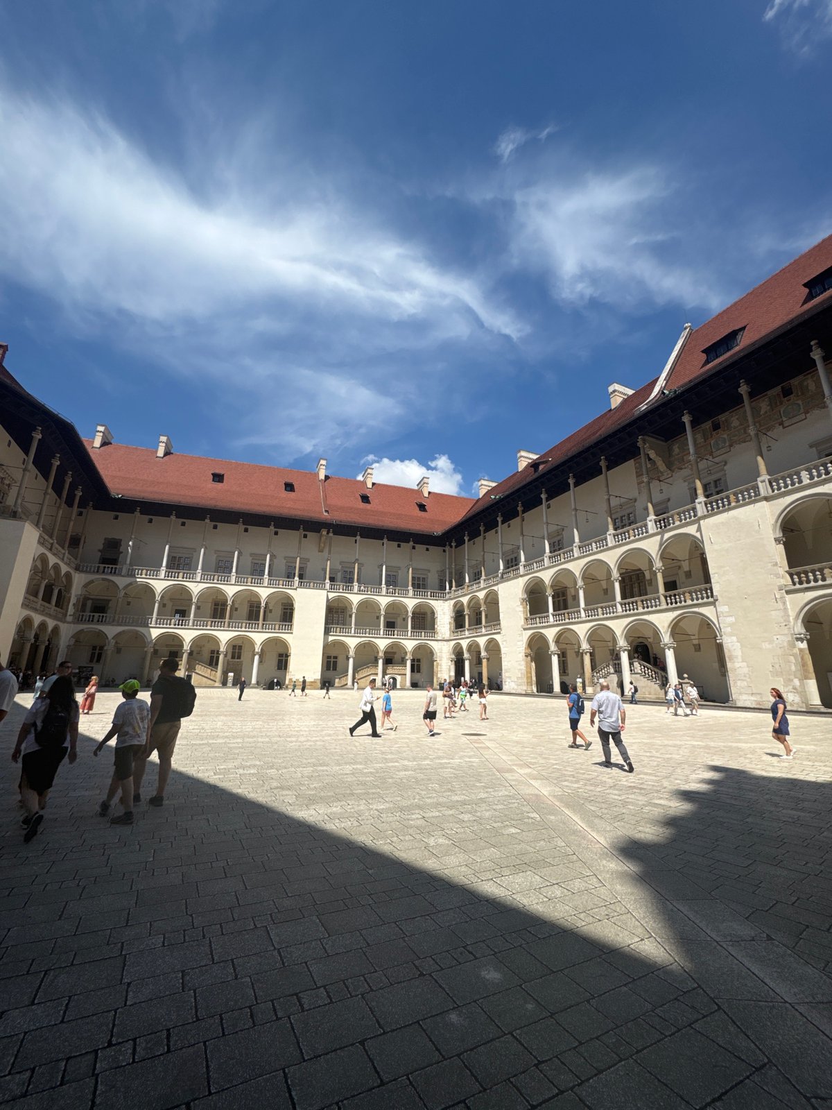 Inside Wawel Castle's courtyards and corridors, Krakow