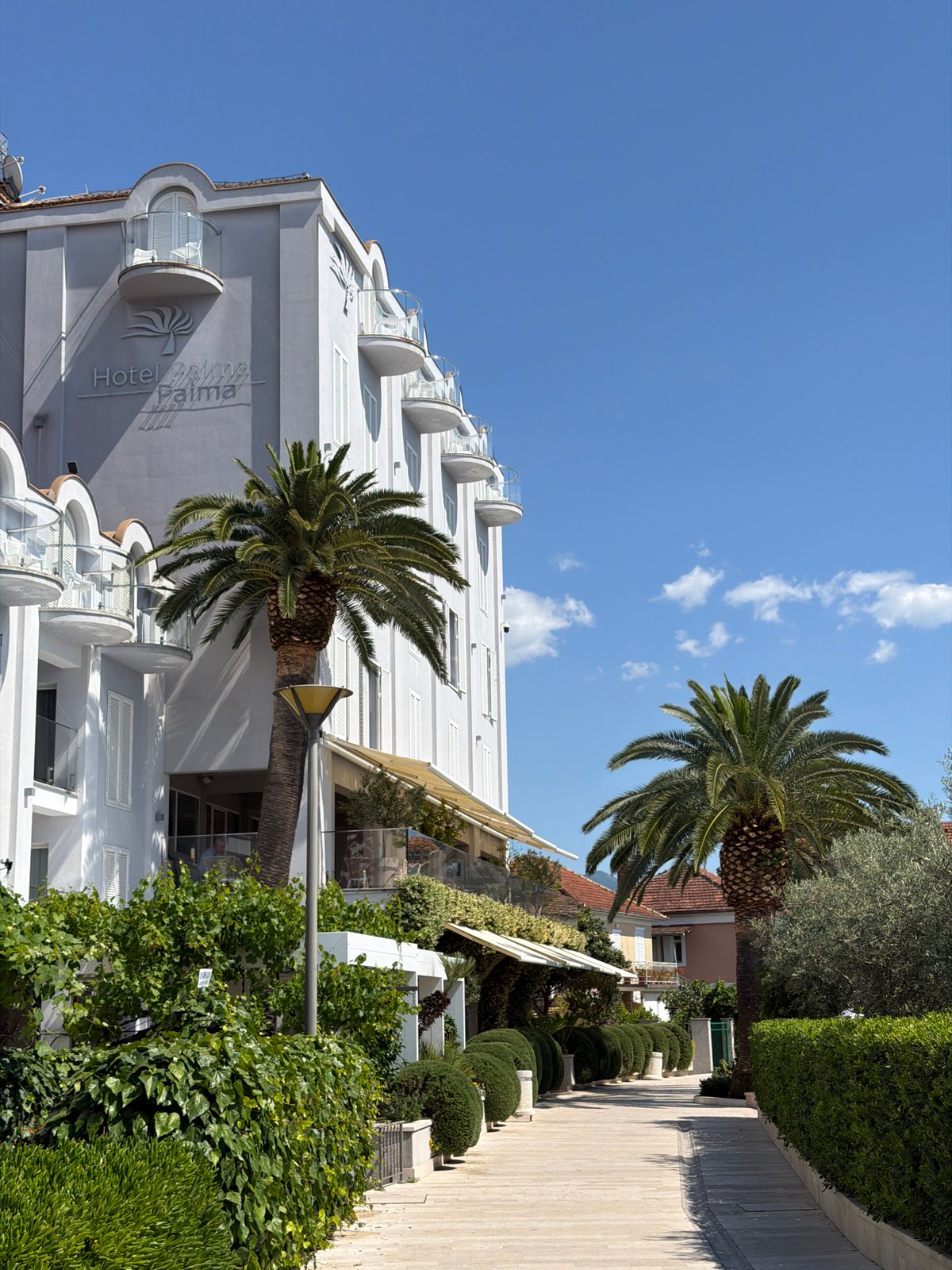 Tourist documents afternoon walking tour of Tivat, Montenegro landmarks