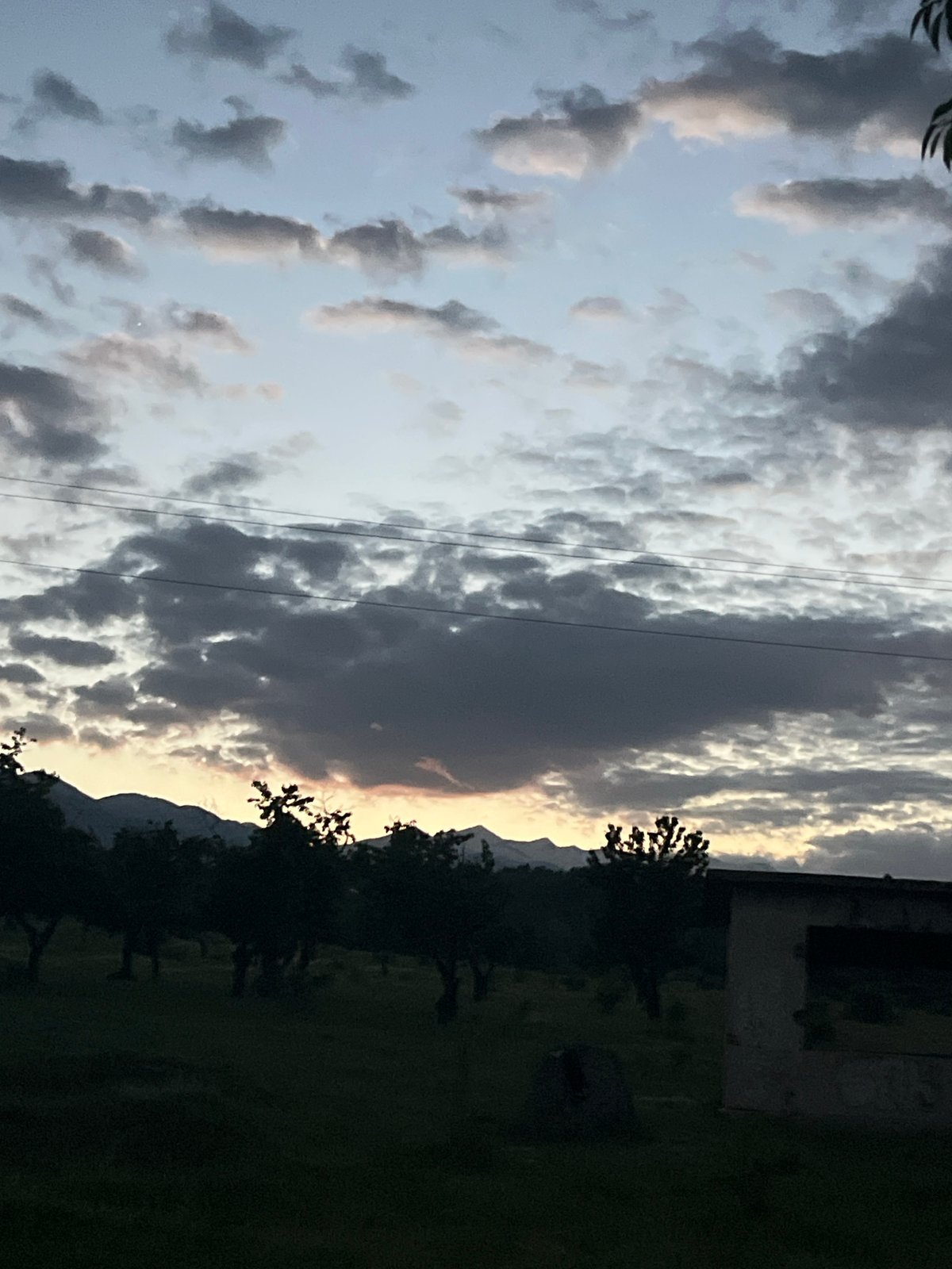Evening landscape captured in Gotse Delchev, Bulgaria