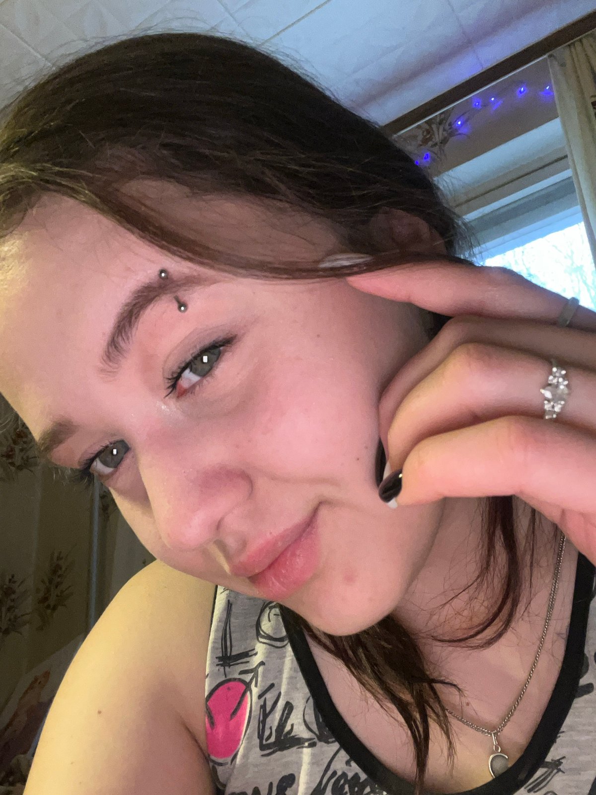 Woman takes late-night selfies in Chaikovsky, Russia
