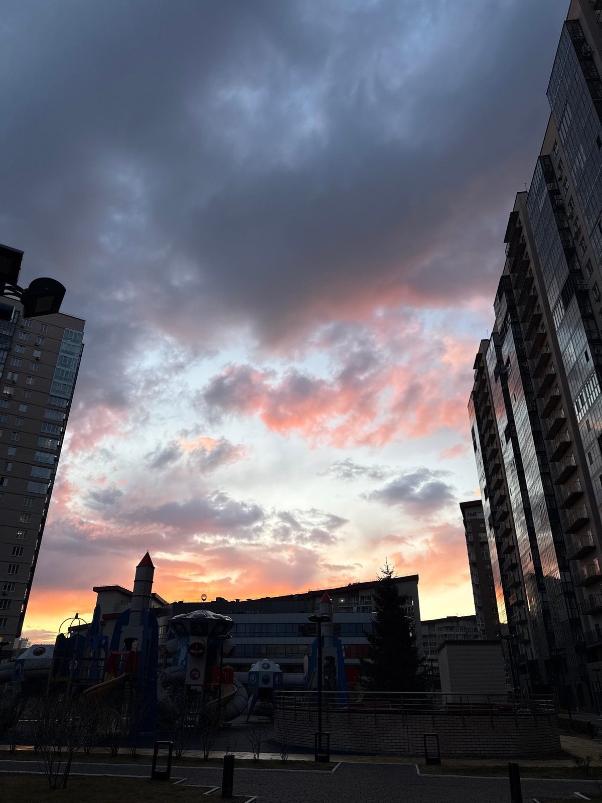 Krasnoyarsk resident captures sunset cityscape and pet Corgi moments