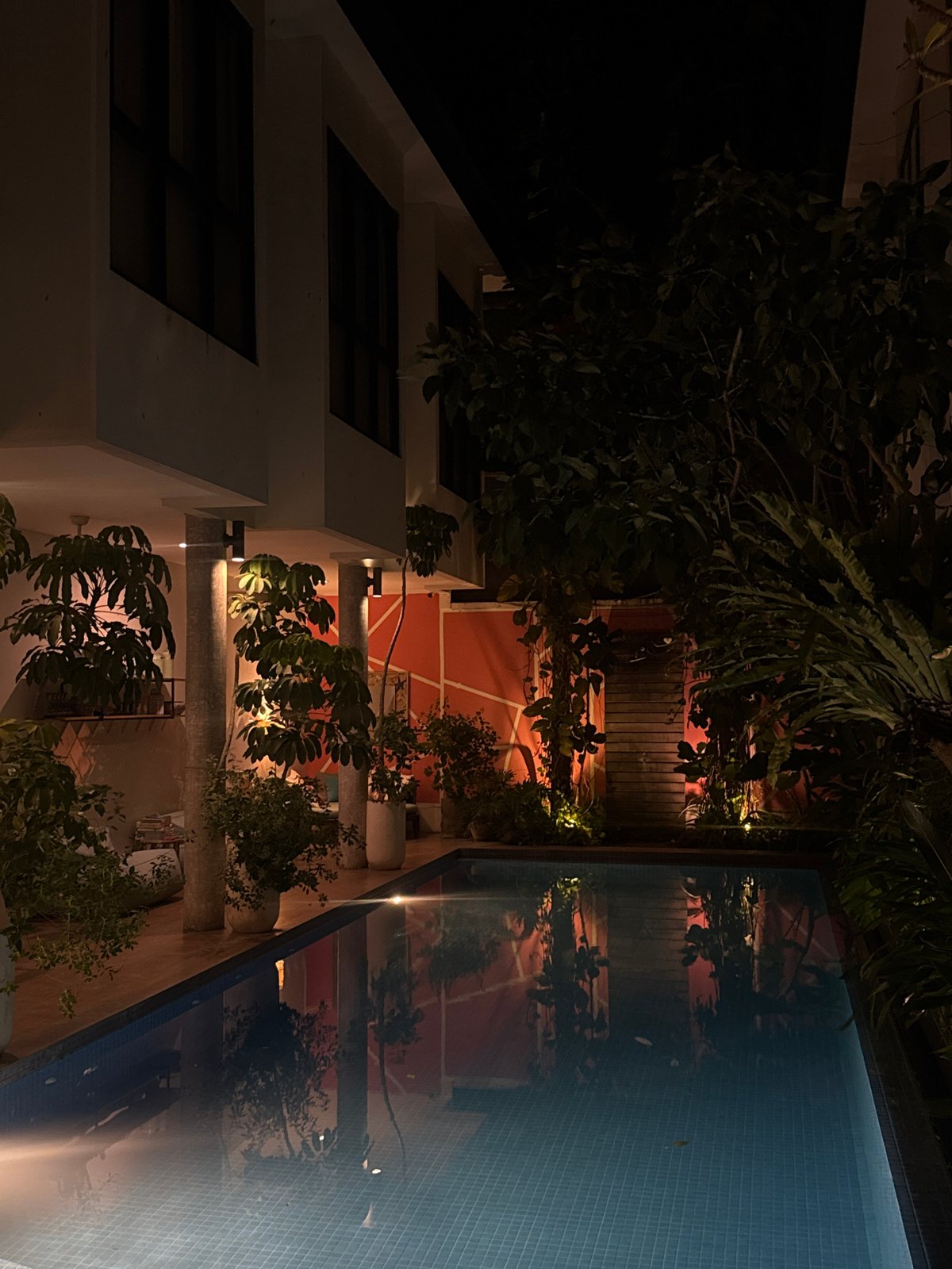 Nighttime commercial district activity documented in North Kuta, Indonesia