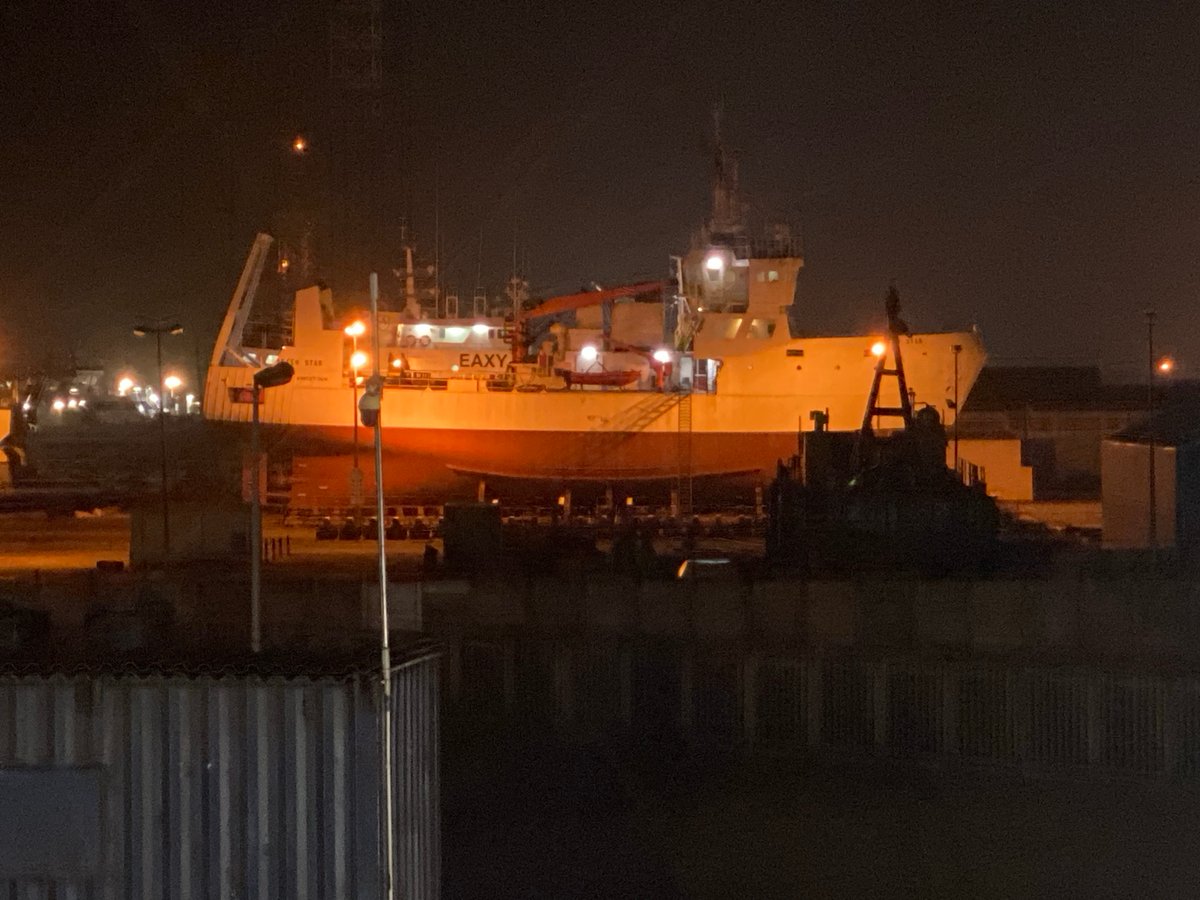 Cargo ship EAXY docked for maintenance at Walvis Bay