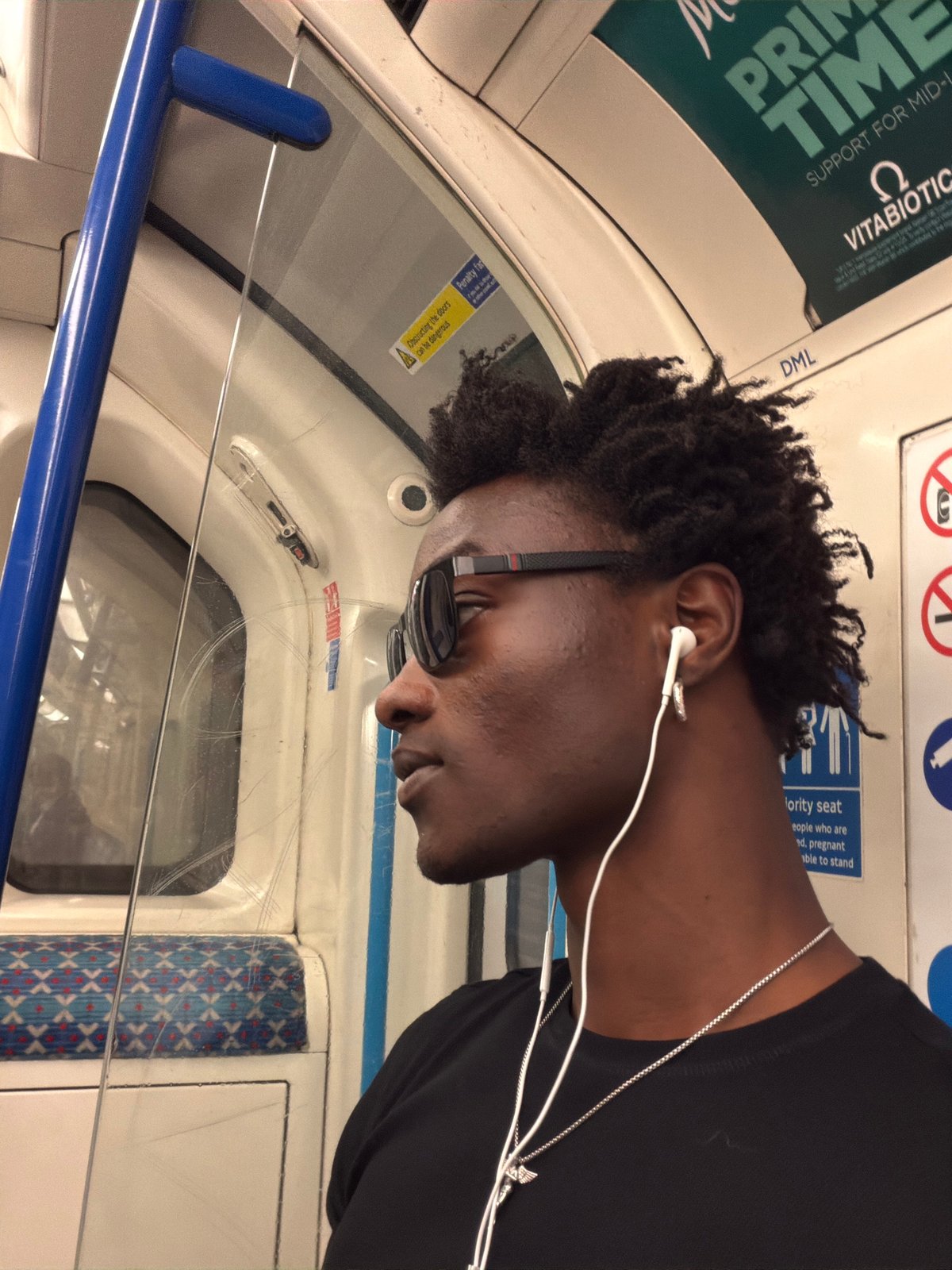 London transit rider and shopping bag contents documented