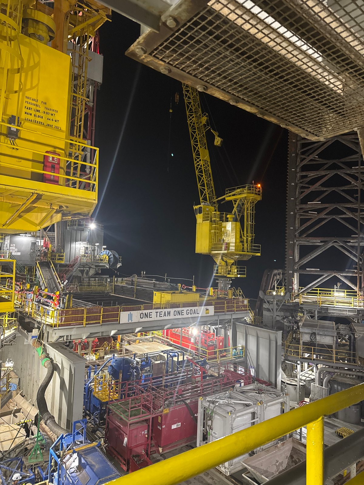 Nighttime industrial facility operations documented in Italy