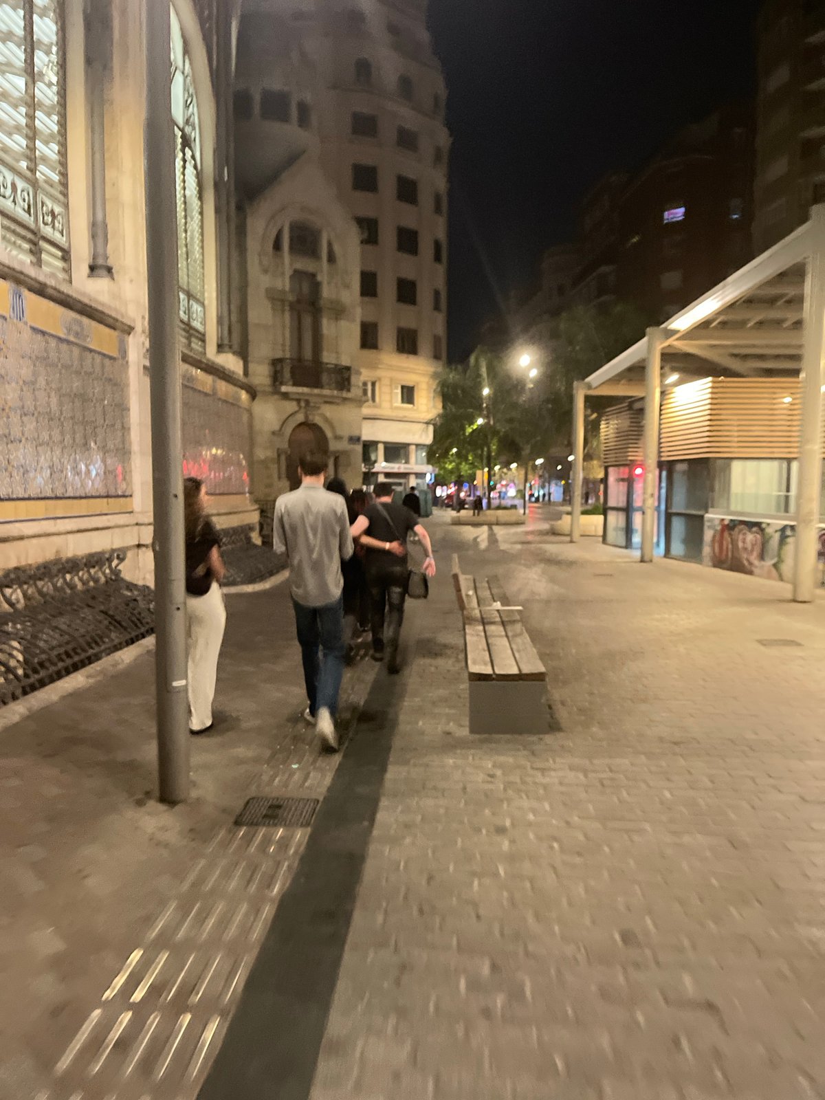 Evening crowds gather on Valencia's historic pedestrian street